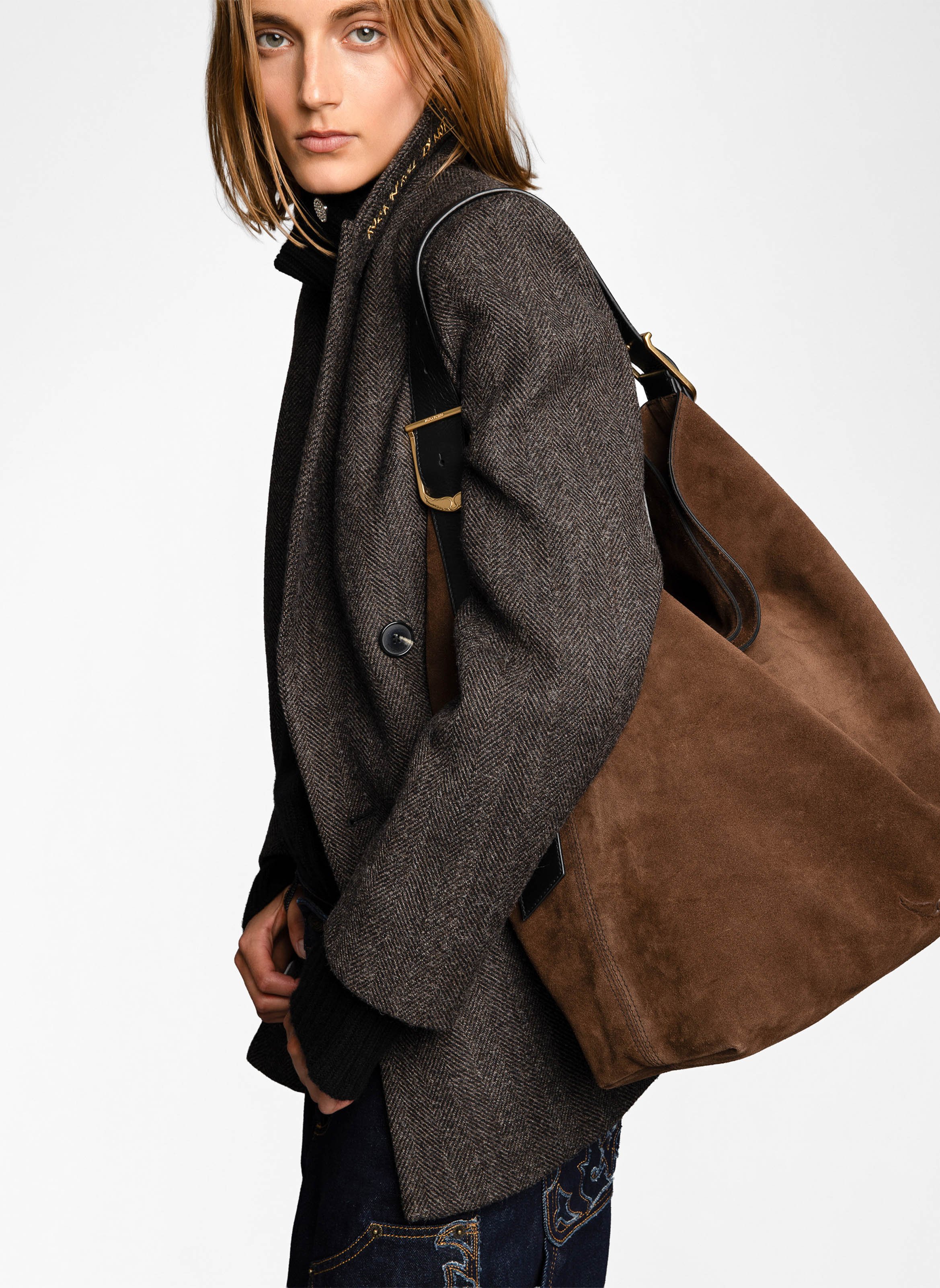 Leather clutch bag ZADIG&VOLTAIRE Brown