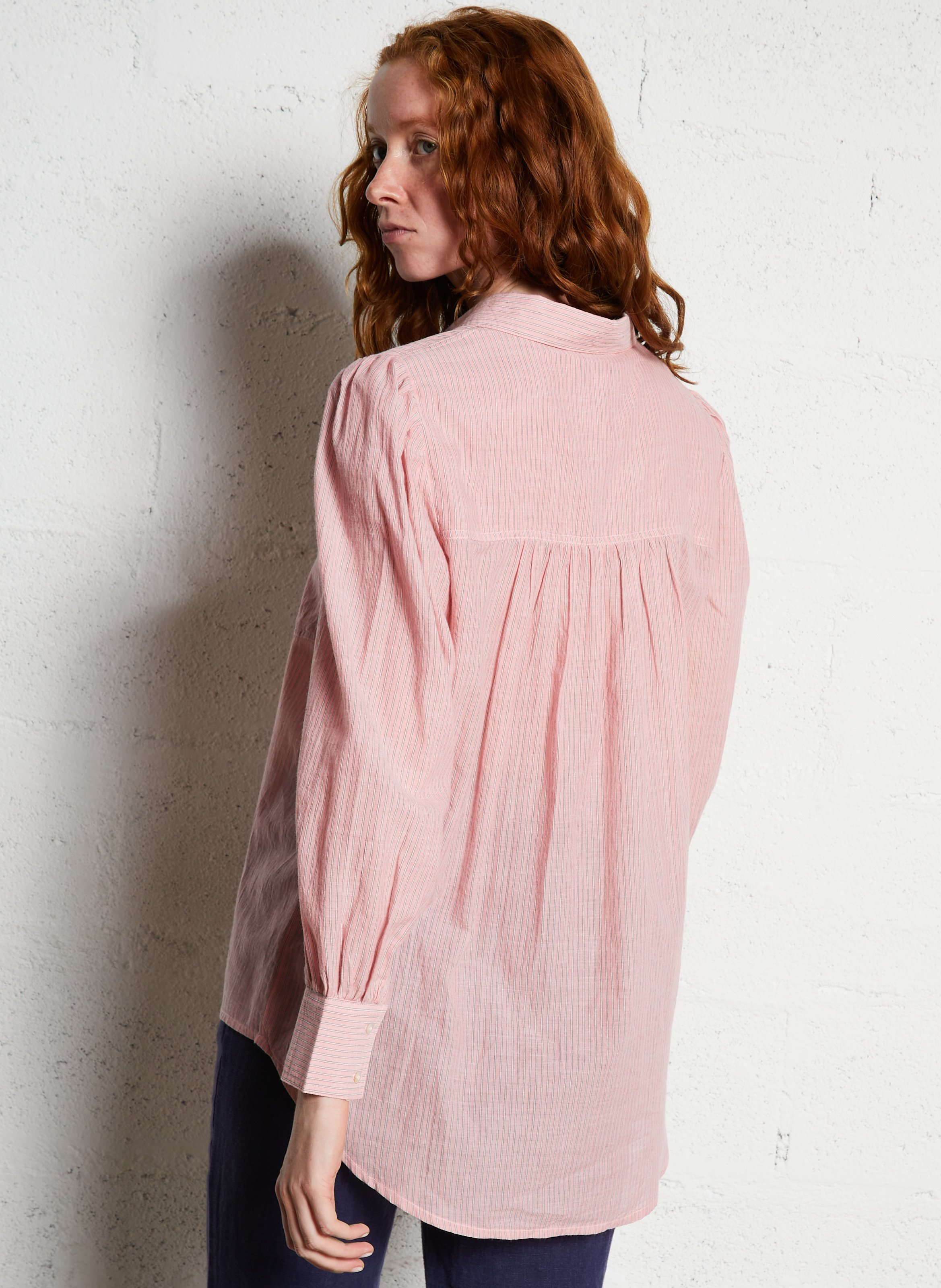 Chemise col classique en coton EMILE ET IDA Rose