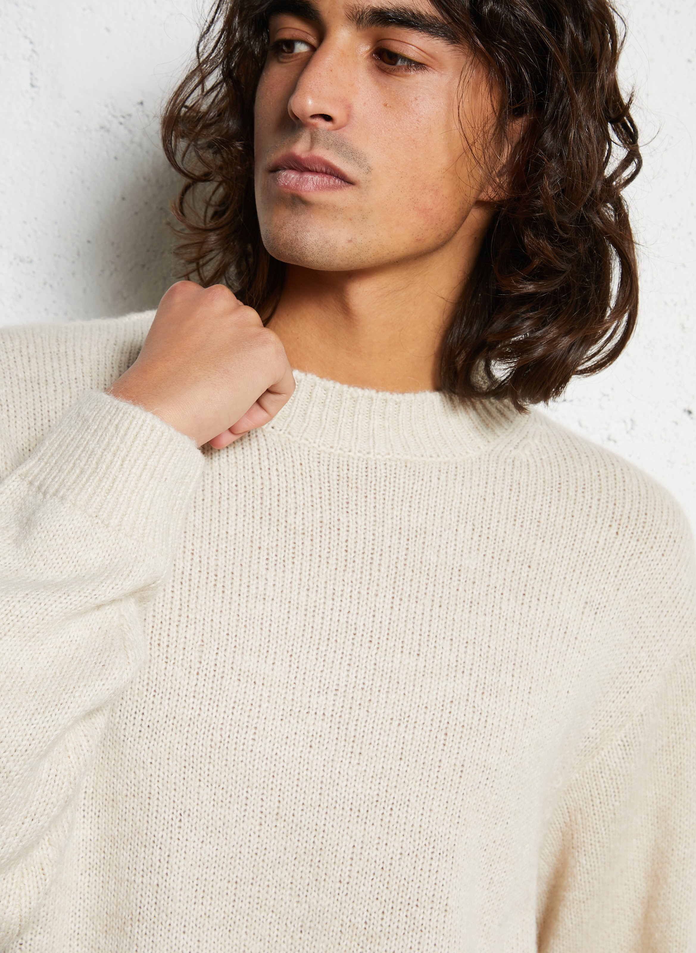 High-neck sweater SOLID Beige