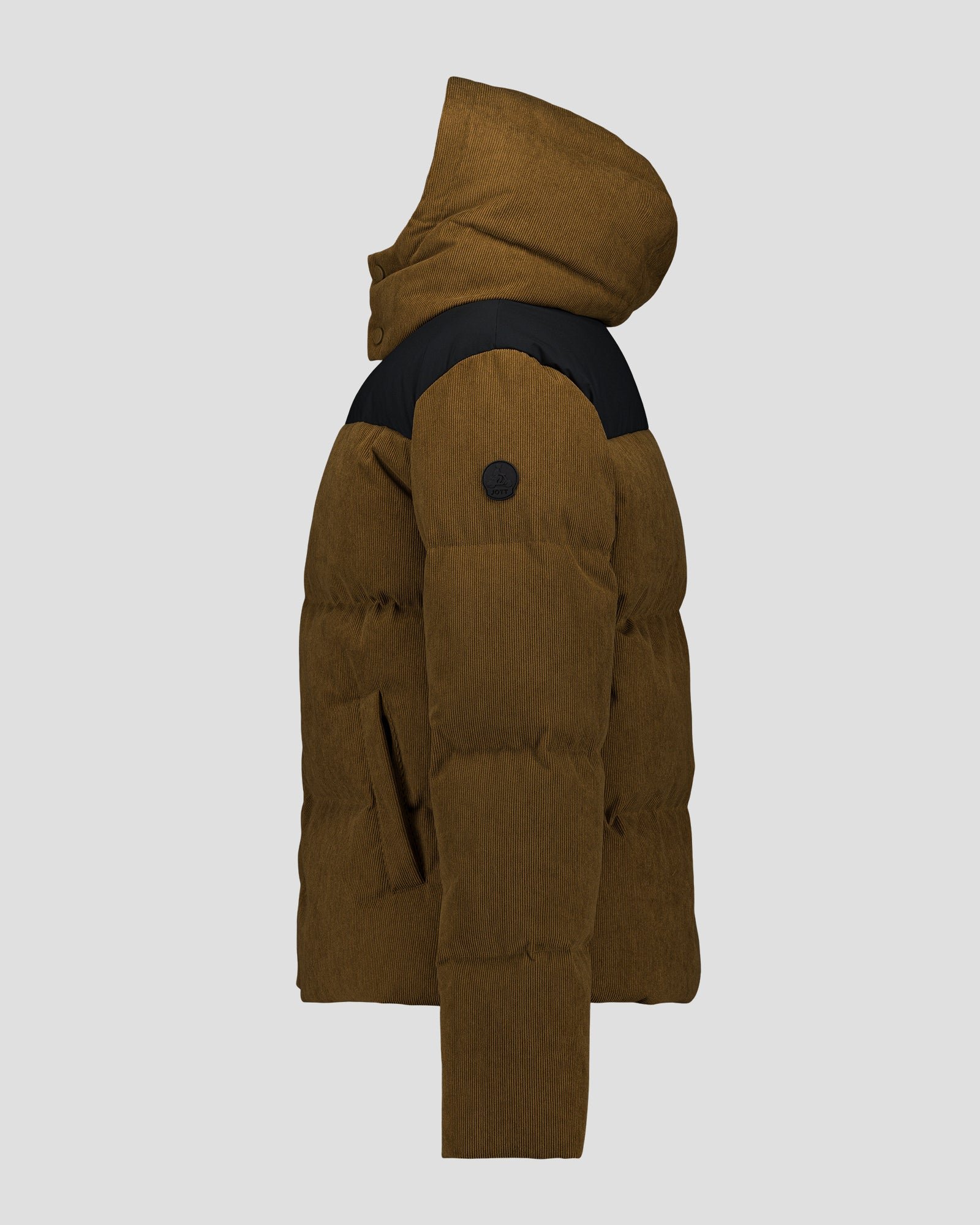 Marceau Bimat bi-material puffer jacket JOTT Brown