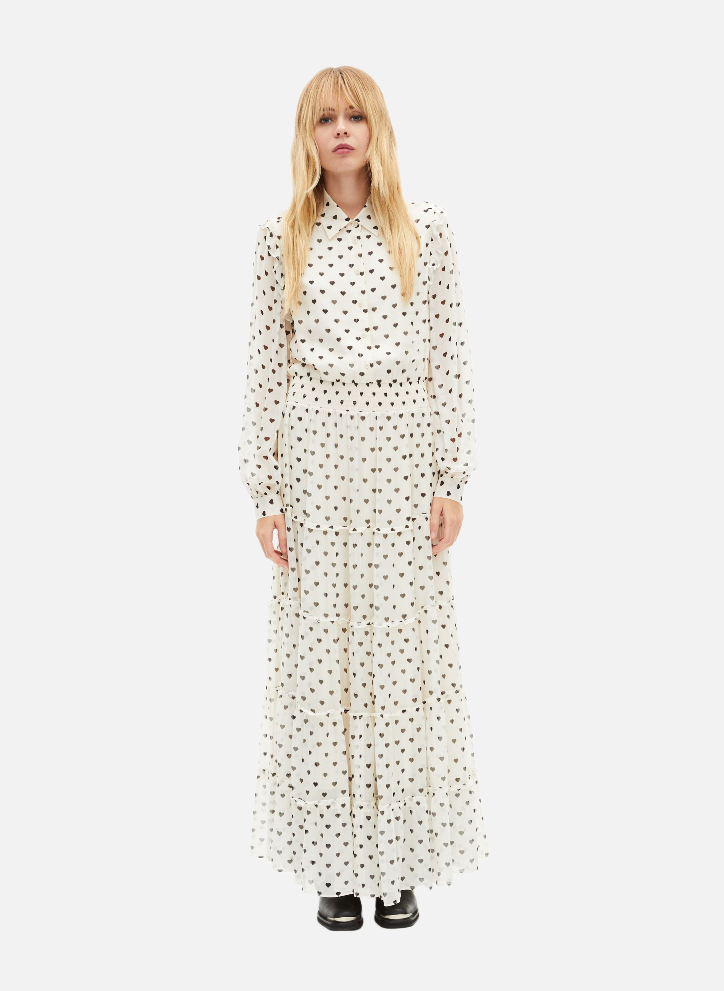 Long dress with heart print THE KOOPLES White