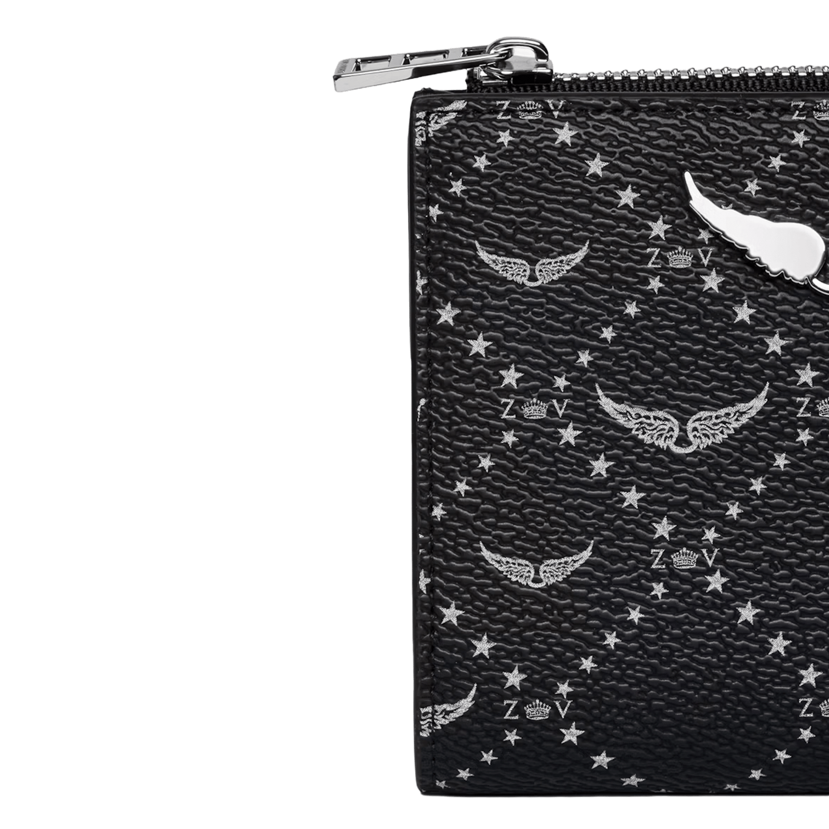 Portefeuille imprimé zippé ZADIG&VOLTAIRE Black