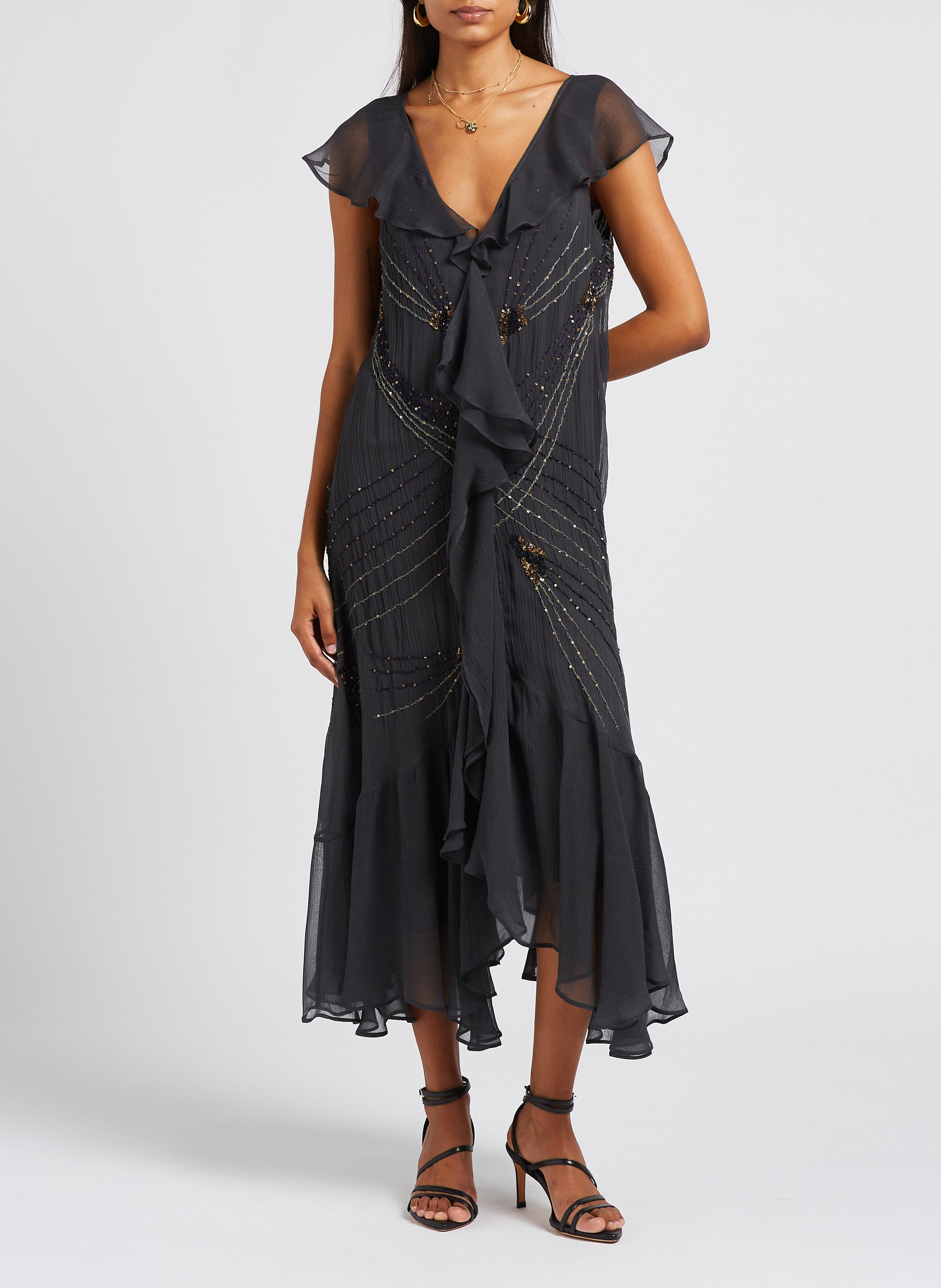 Weite Seidenhose MES DEMOISELLES Schwarz