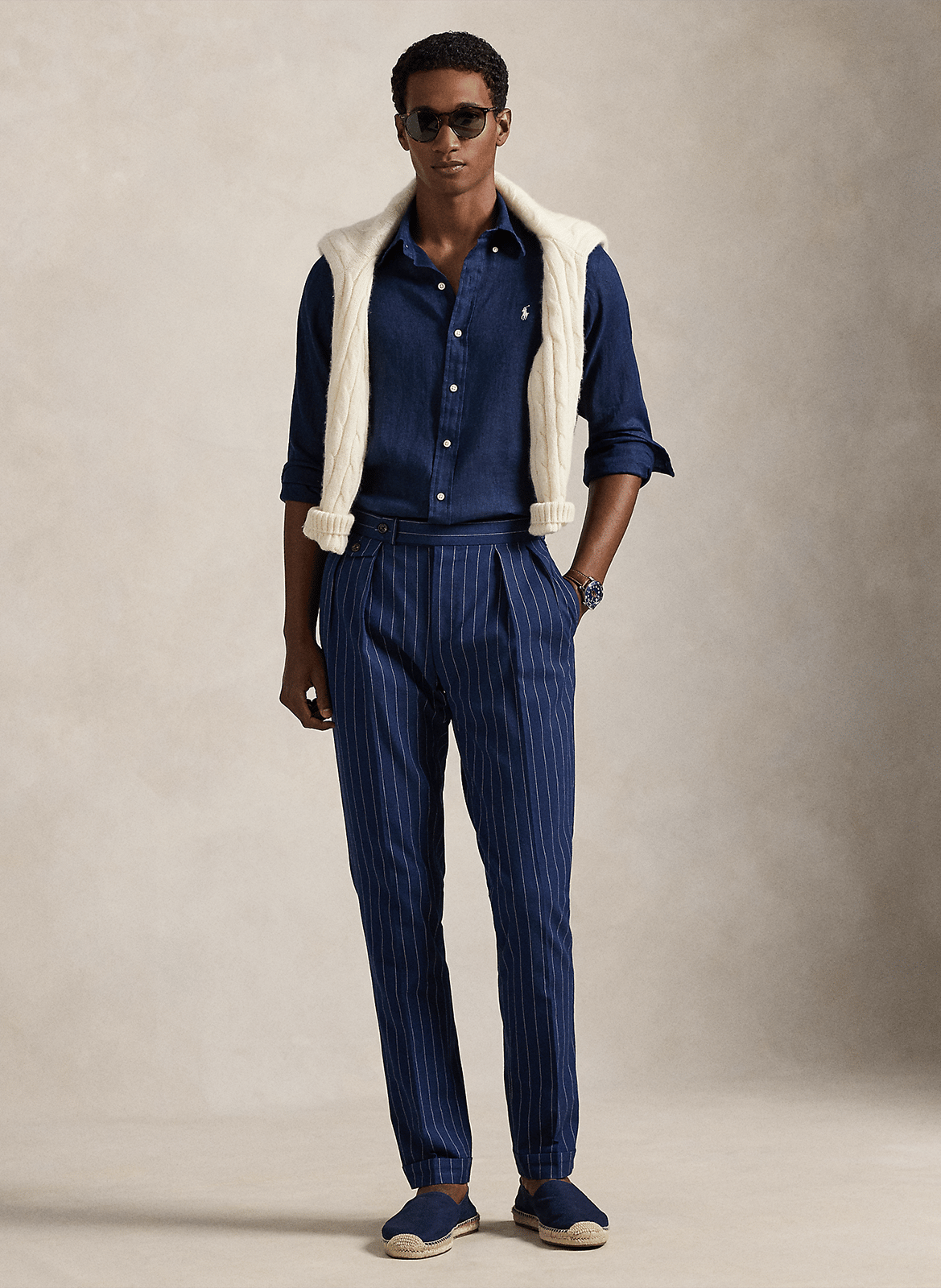 Linnen, regular fit overhemd POLO RALPH LAUREN Blauw