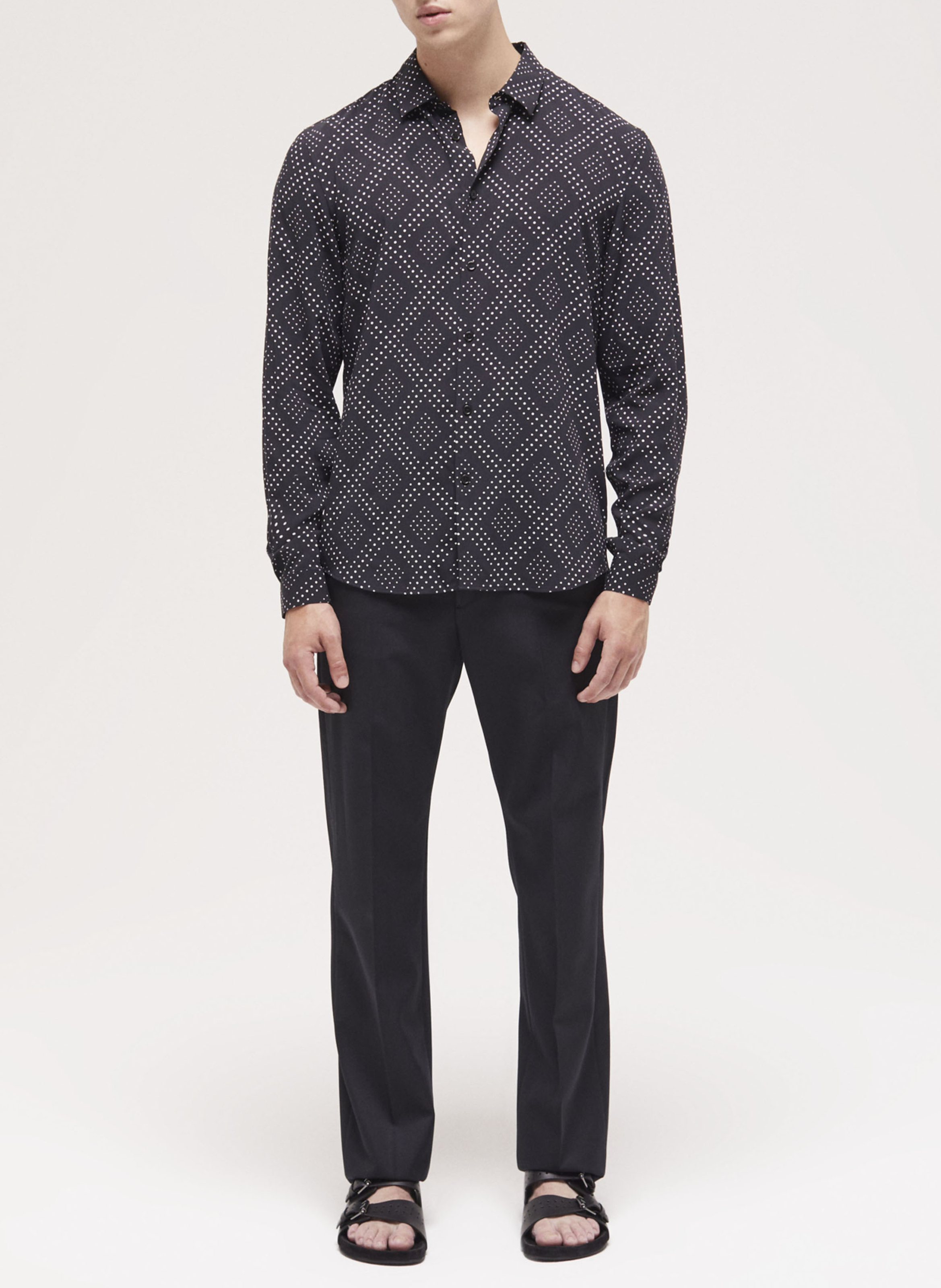 Chemise à strass en viscose THE KOOPLES Noir