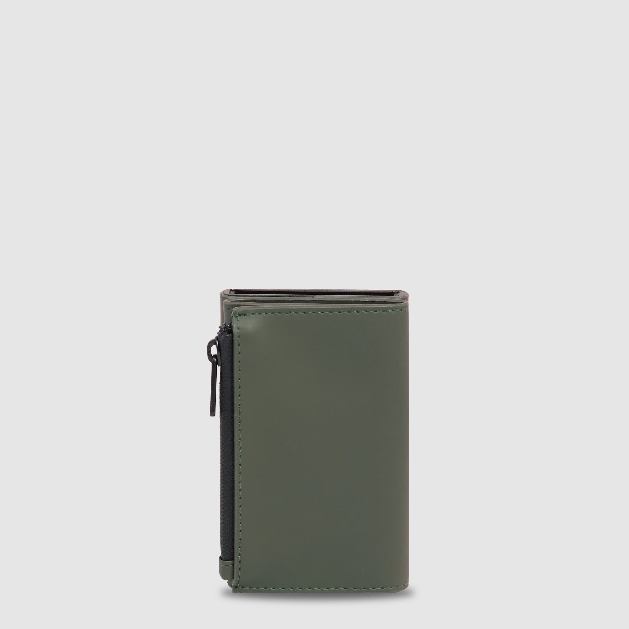 Compact wallet with pop-up card holder, coin pocket, and RFID protection Green