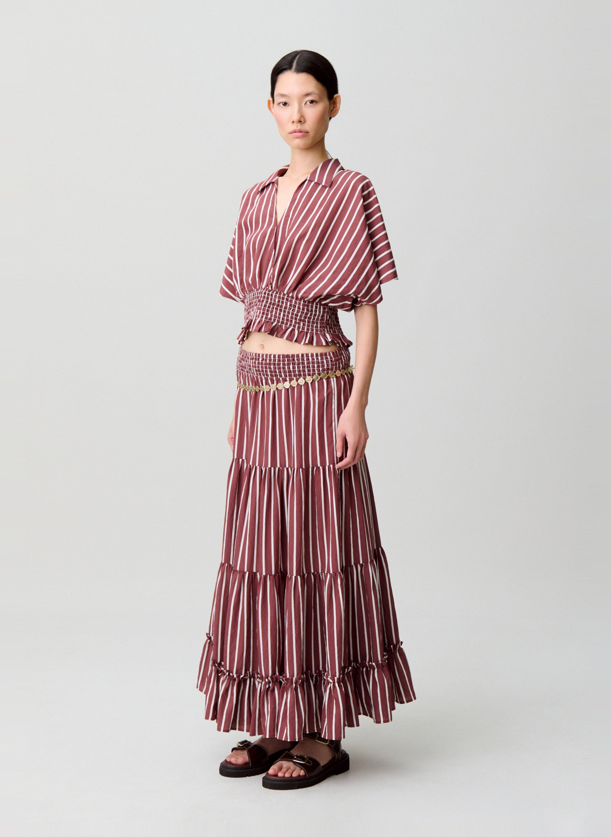 Gestreepte crop top CLAUDIE PIERLOT Veelkleurig