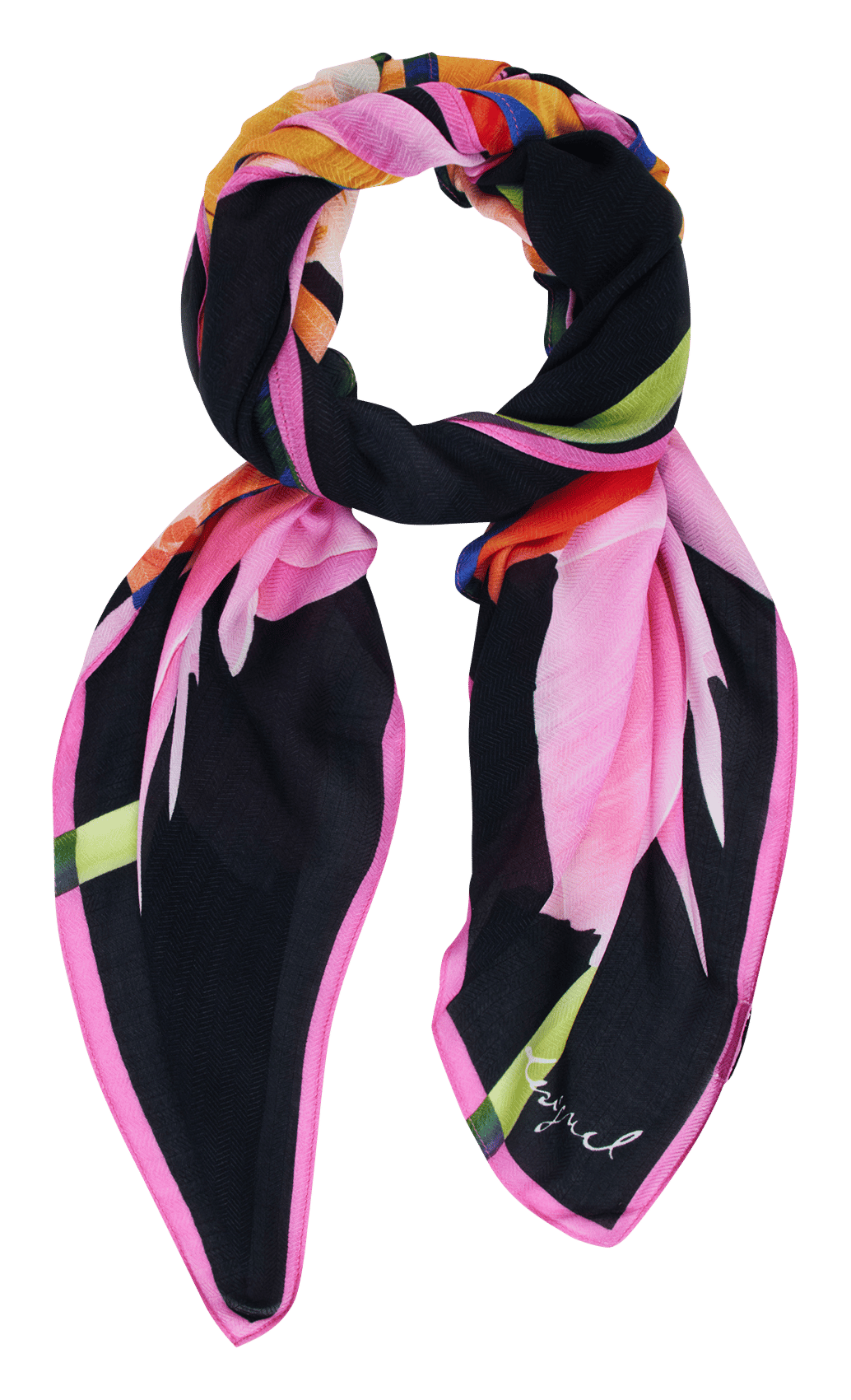 Foulard à imprimé floral DESIGUAL Zwart
