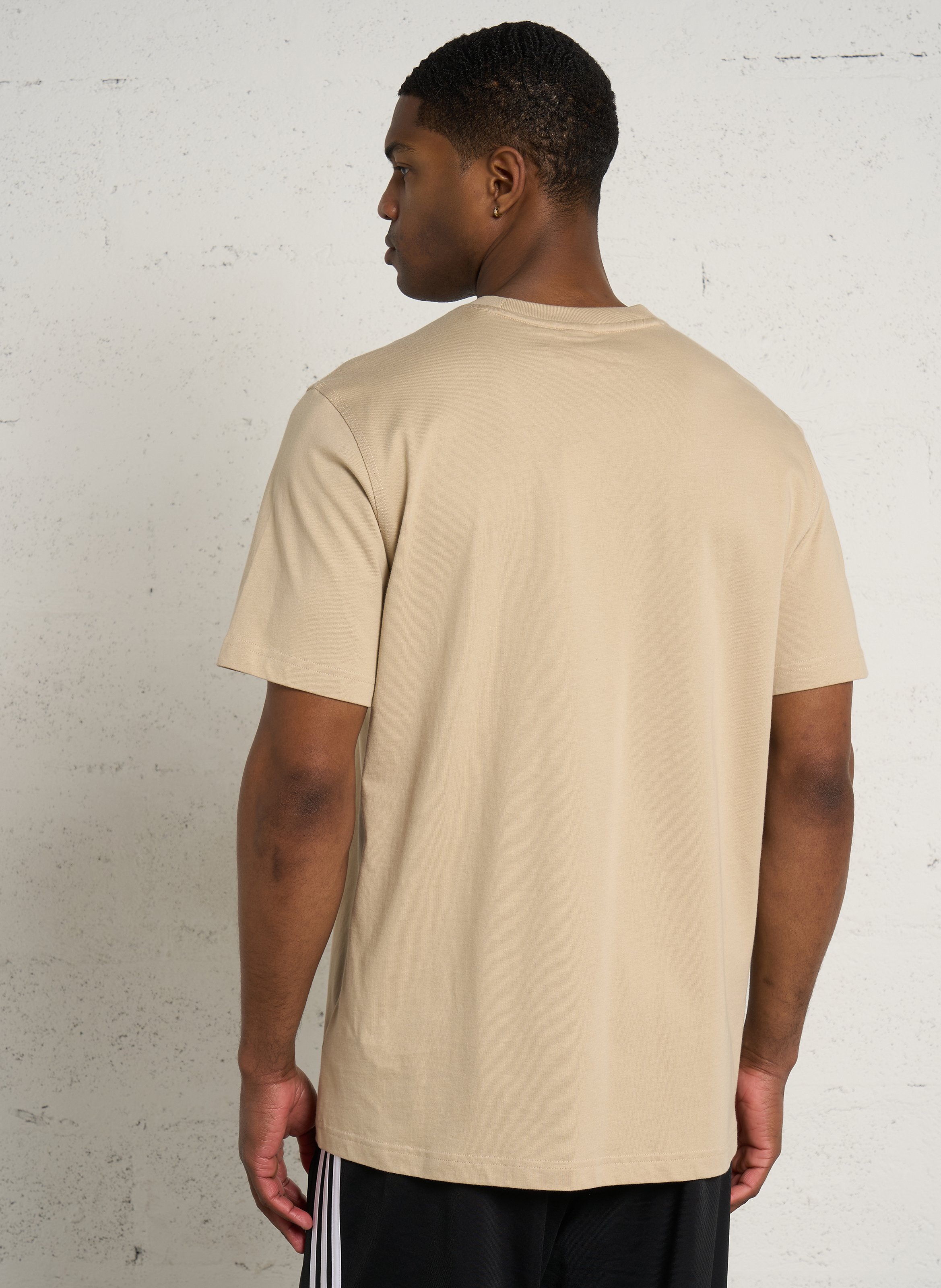 Baumwoll-Pullover mit Rundhalsausschnitt ADIDAS Beige