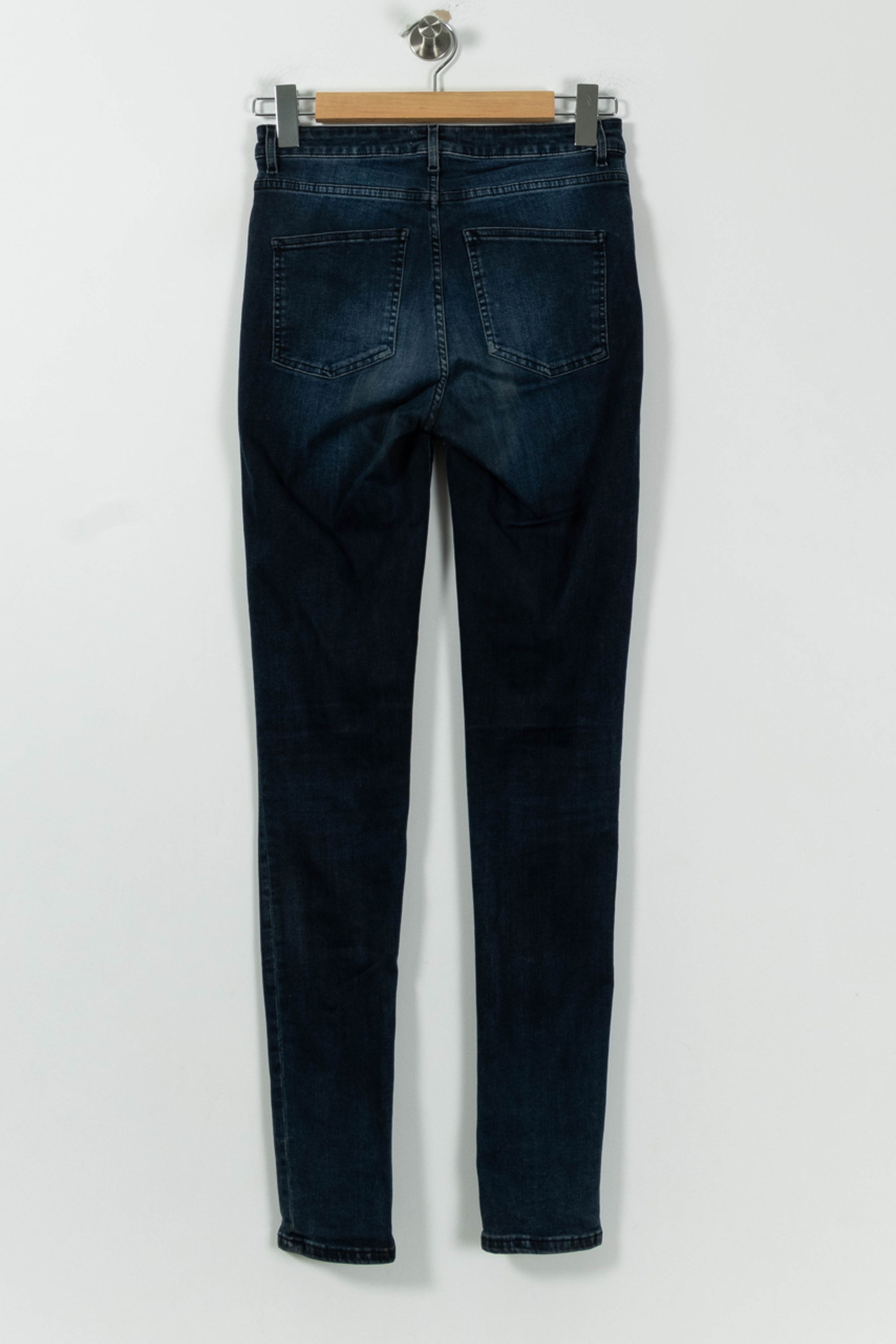 Cropped slim jeans with studs ACNE STUDIOS - Seconde Main Blue