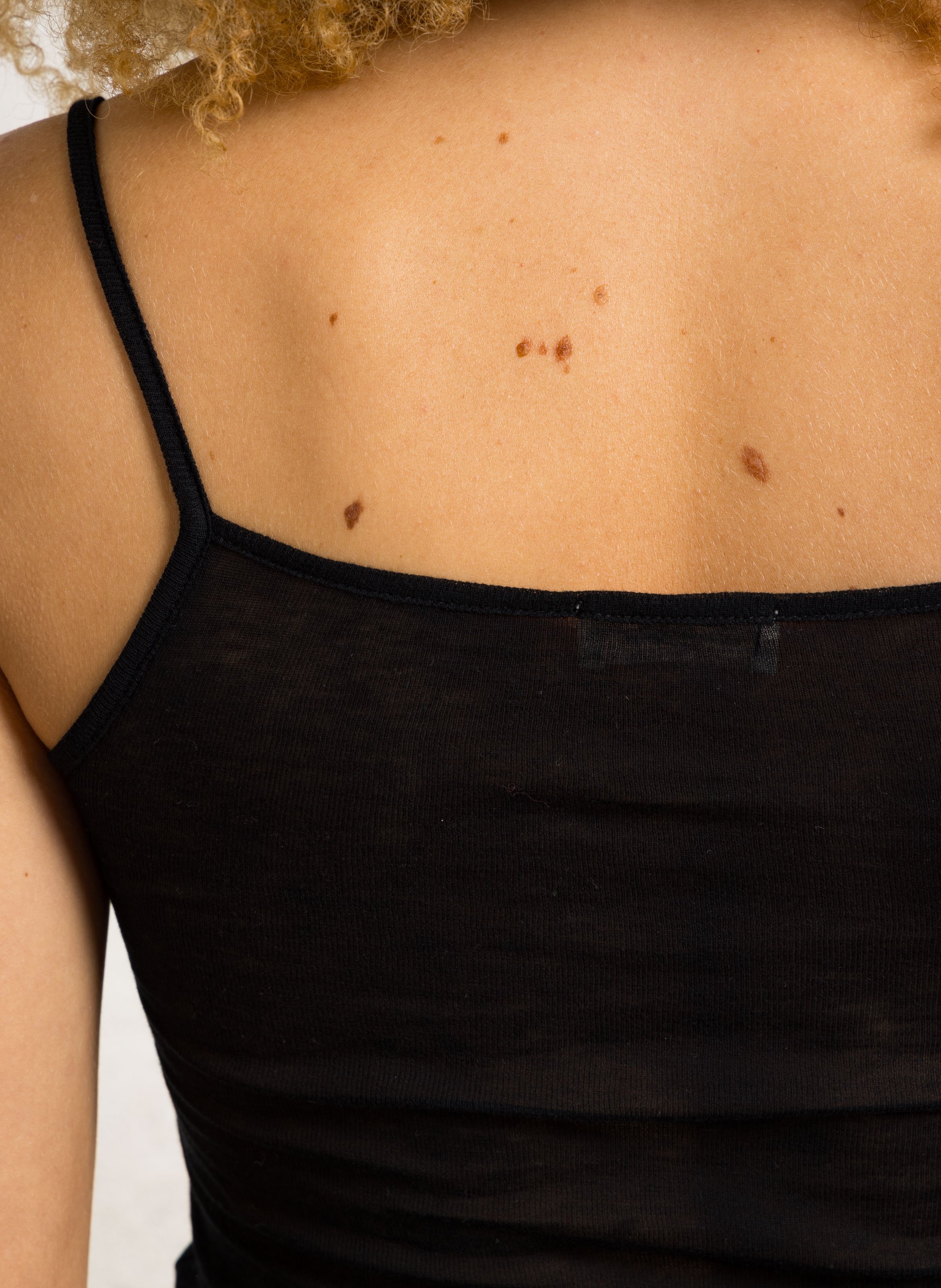 Katoenen singlet met ronde hals AMERICAN VINTAGE Zwart