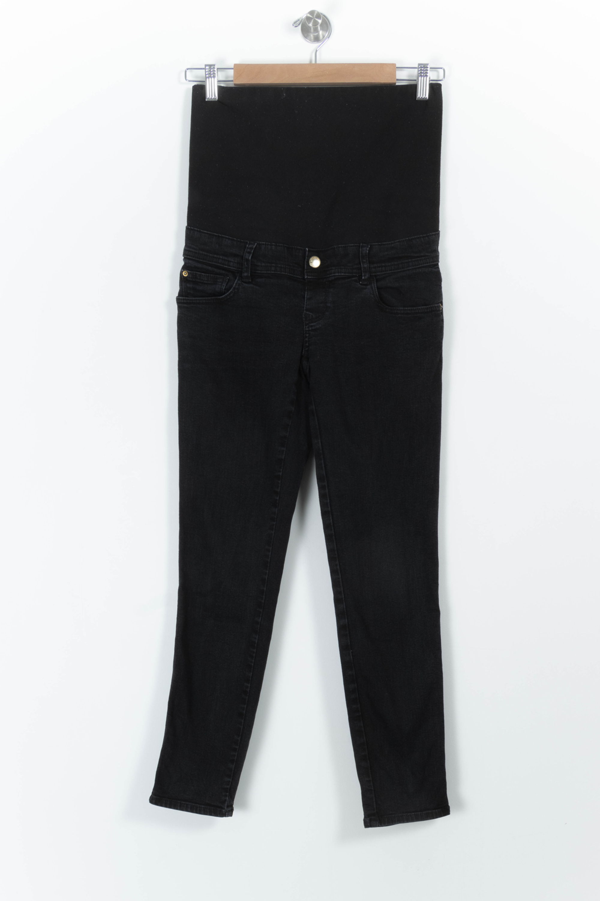 Cropped slim jeans with studs SEZANE - Seconde main Black