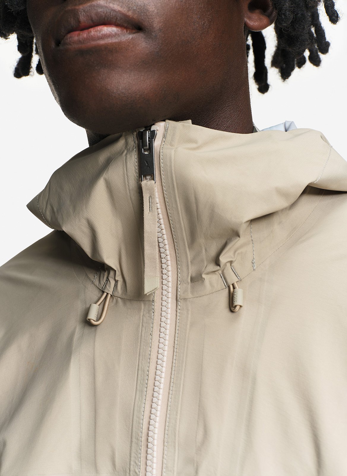 Solid hooded parka coat AIGLE Beige
