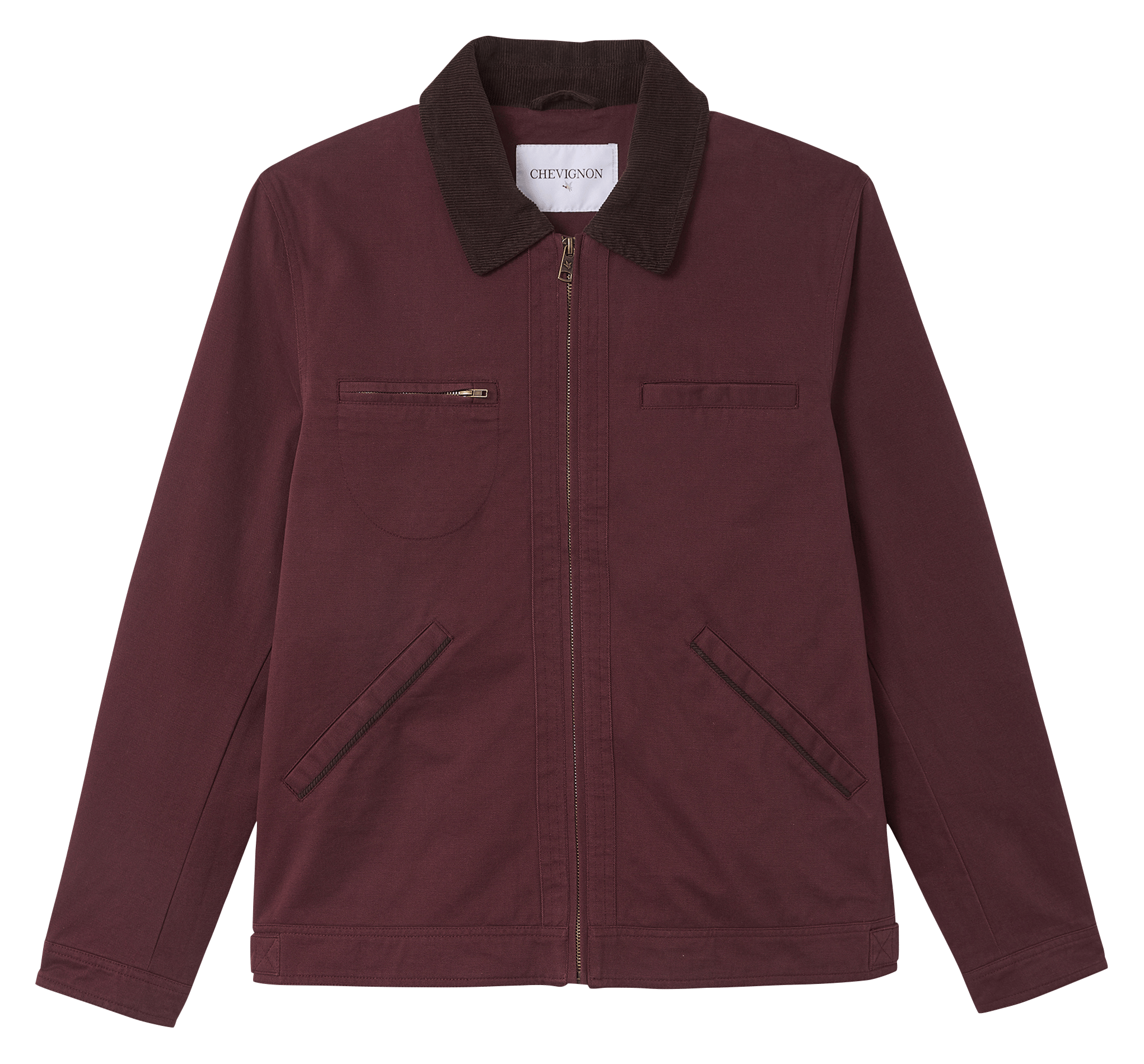 Veste col classique en coton CHEVIGNON Violet