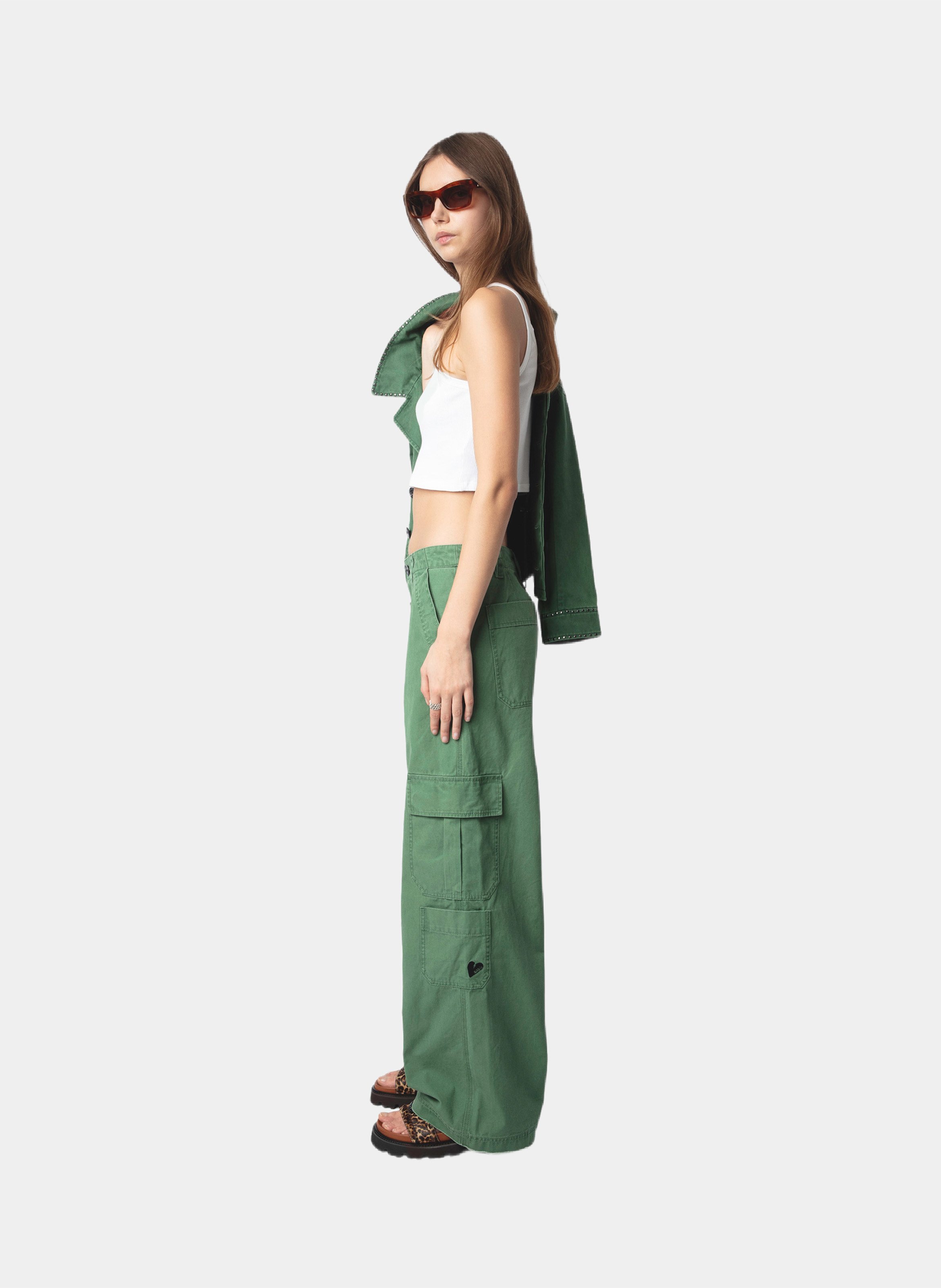 Pantalon cargo en coton  ZADIG&VOLTAIRE Vert