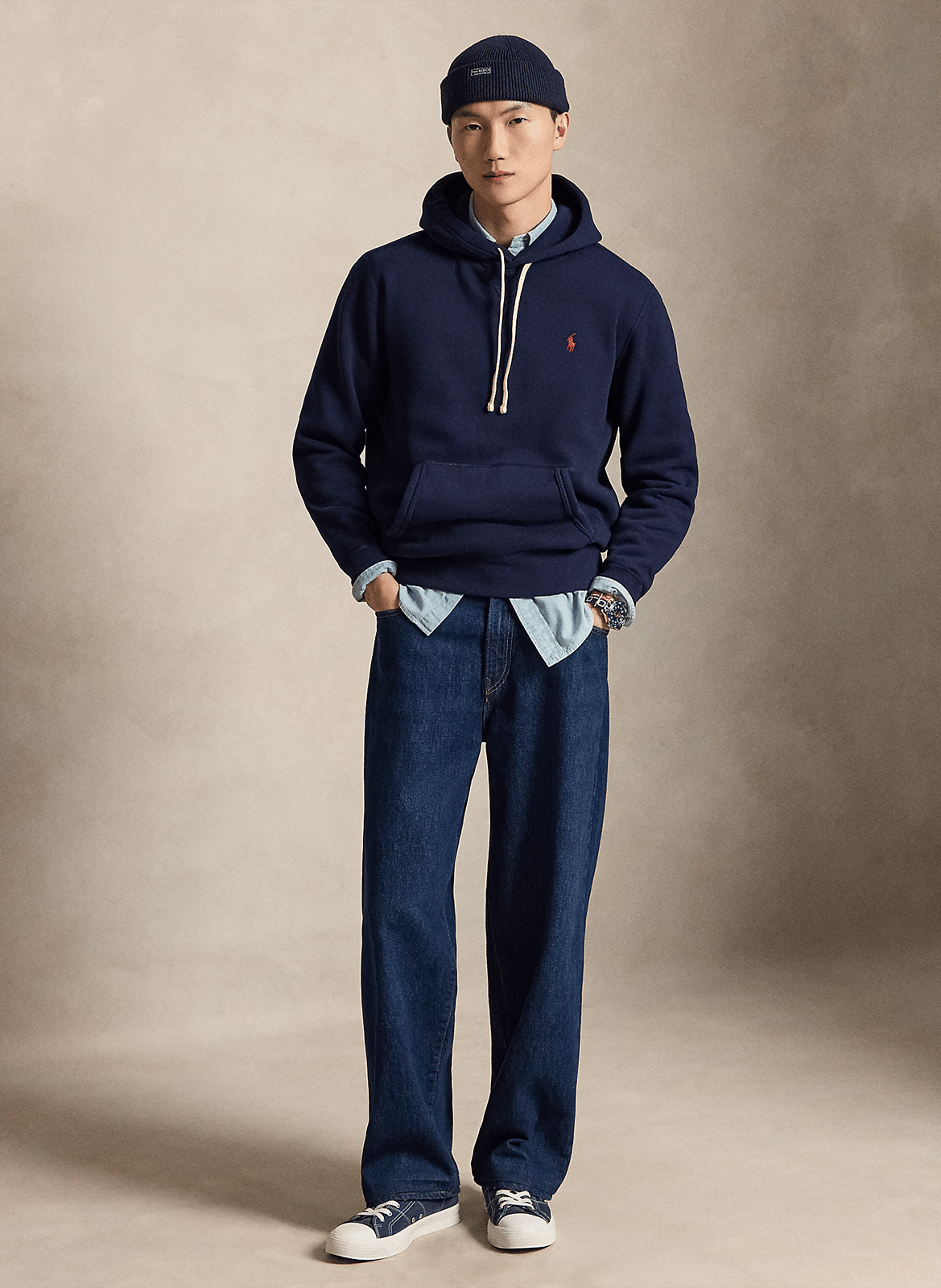 Kapuzensweatshirt aus Baumwoll-Mix, Regular Fit POLO RALPH LAUREN Blau