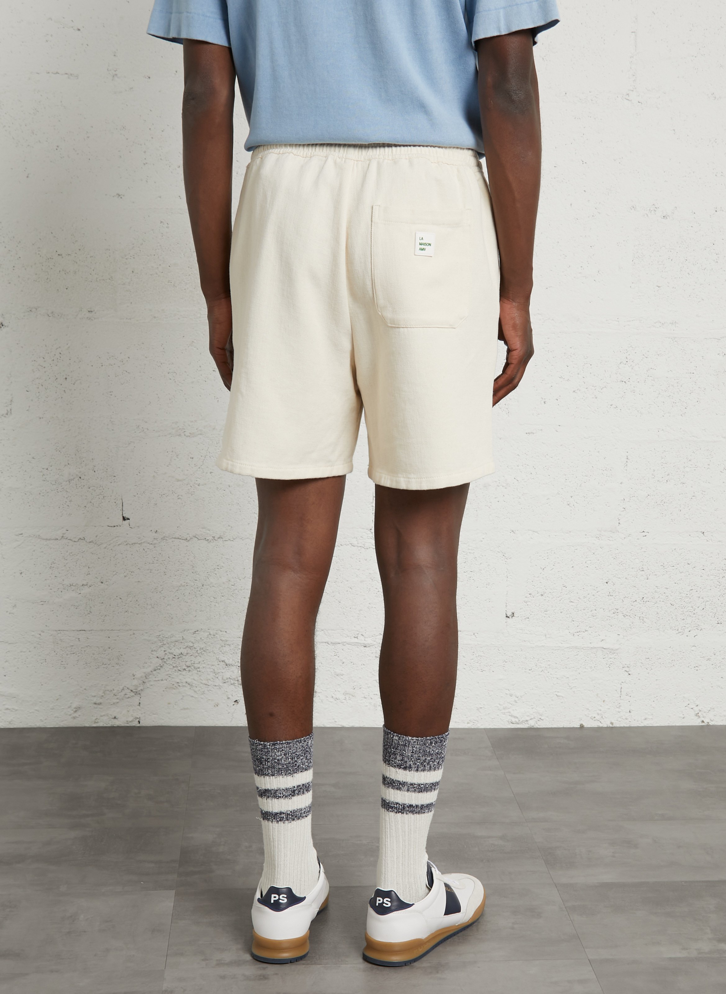 Gerade geschnittene Shorts aus Bio-Baumwolle AMERICAN VINTAGE Beige