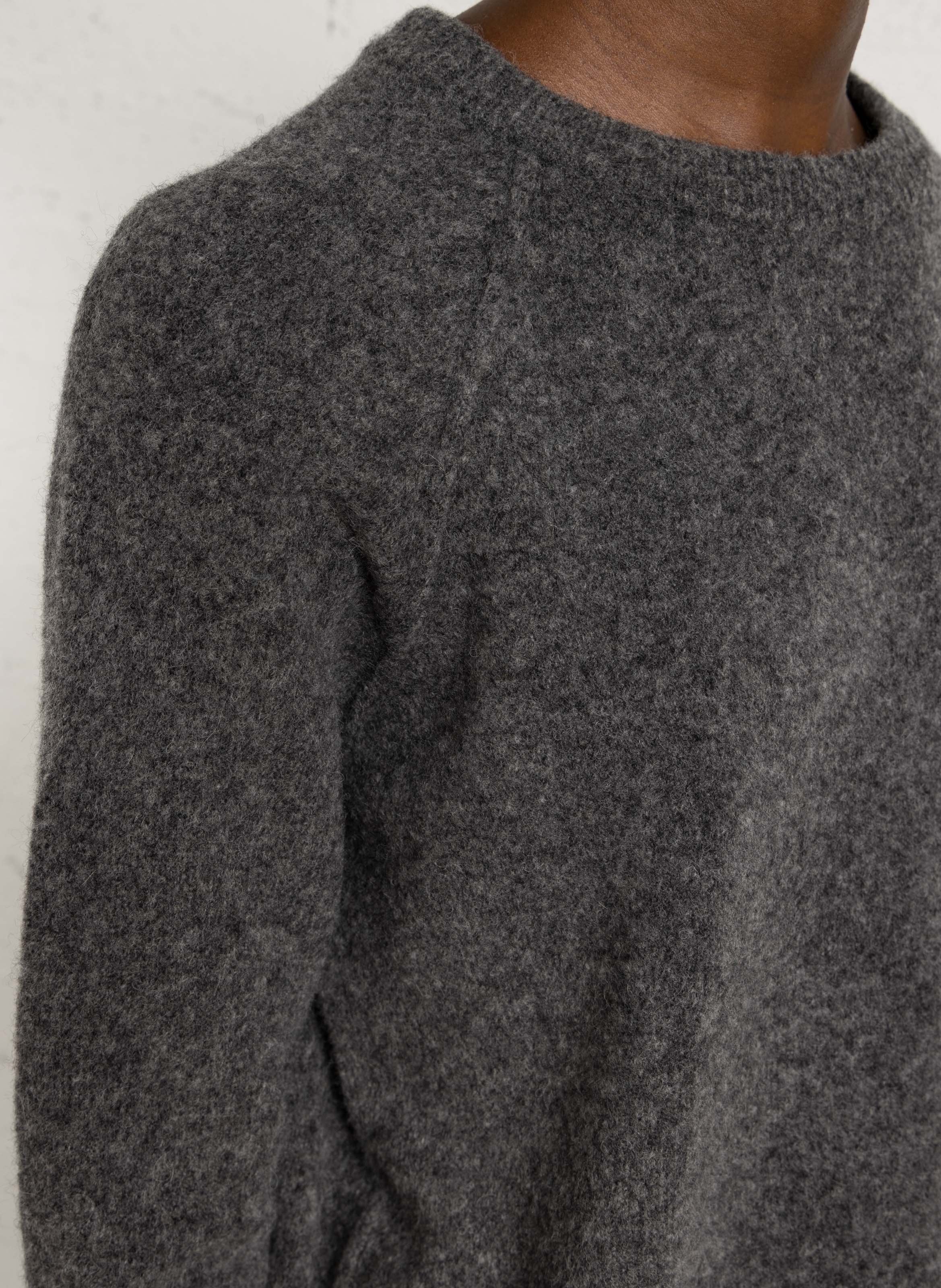 Rundhalsausschnitt-Pullover aus Alpaka und Wollegemisch JC SOPHIE Grau