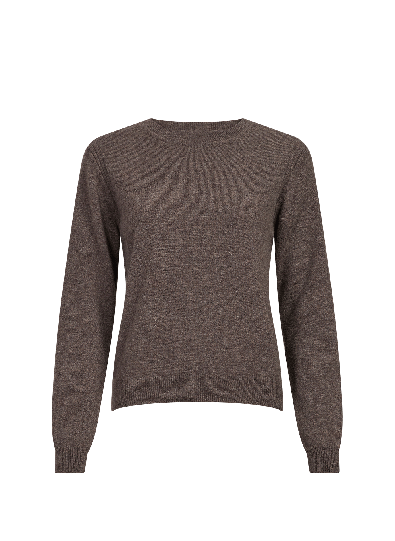 Qiria round neck cashmere straight sweater. SAISON 1865 Brown