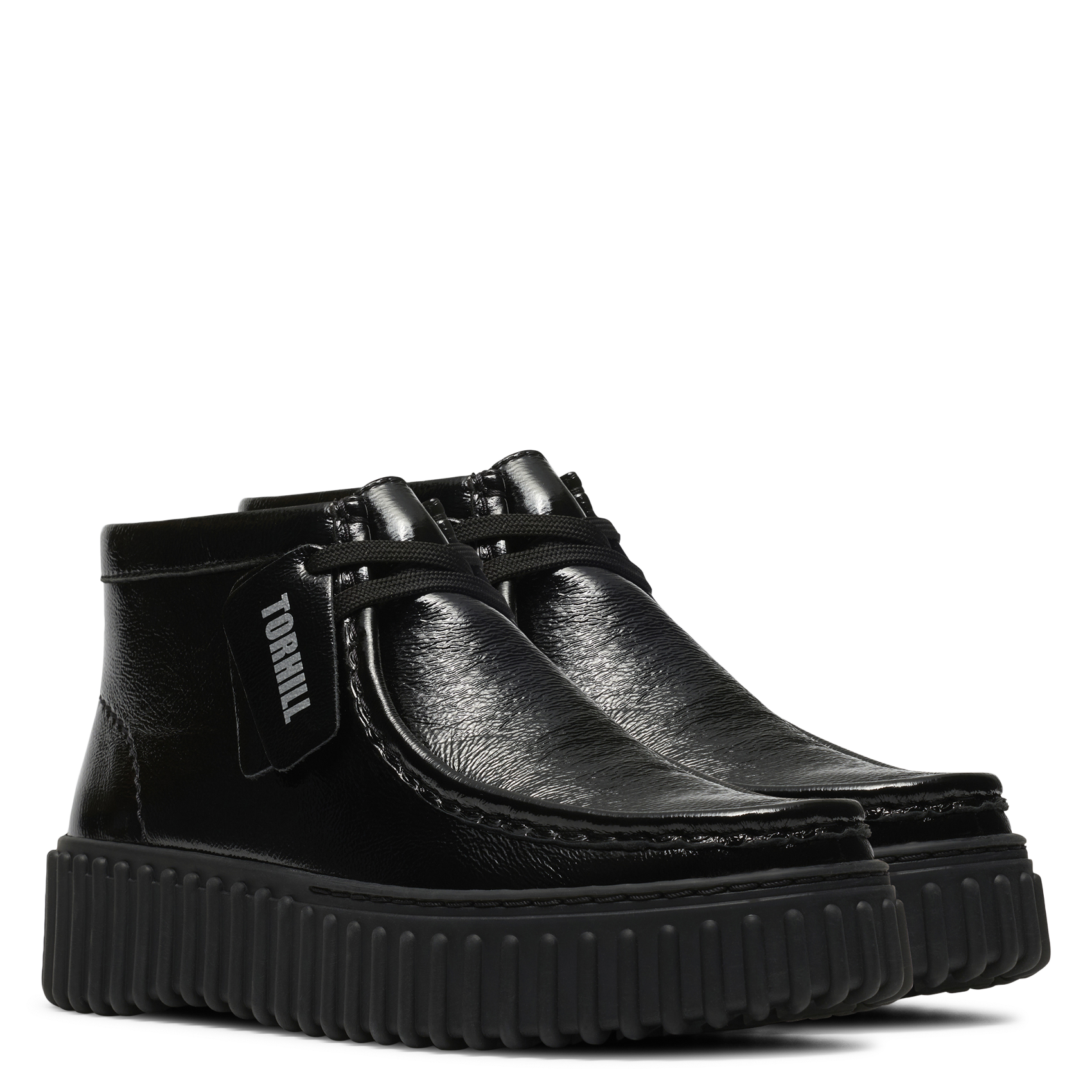 Patent leather mid-calf boots CLARKS Black