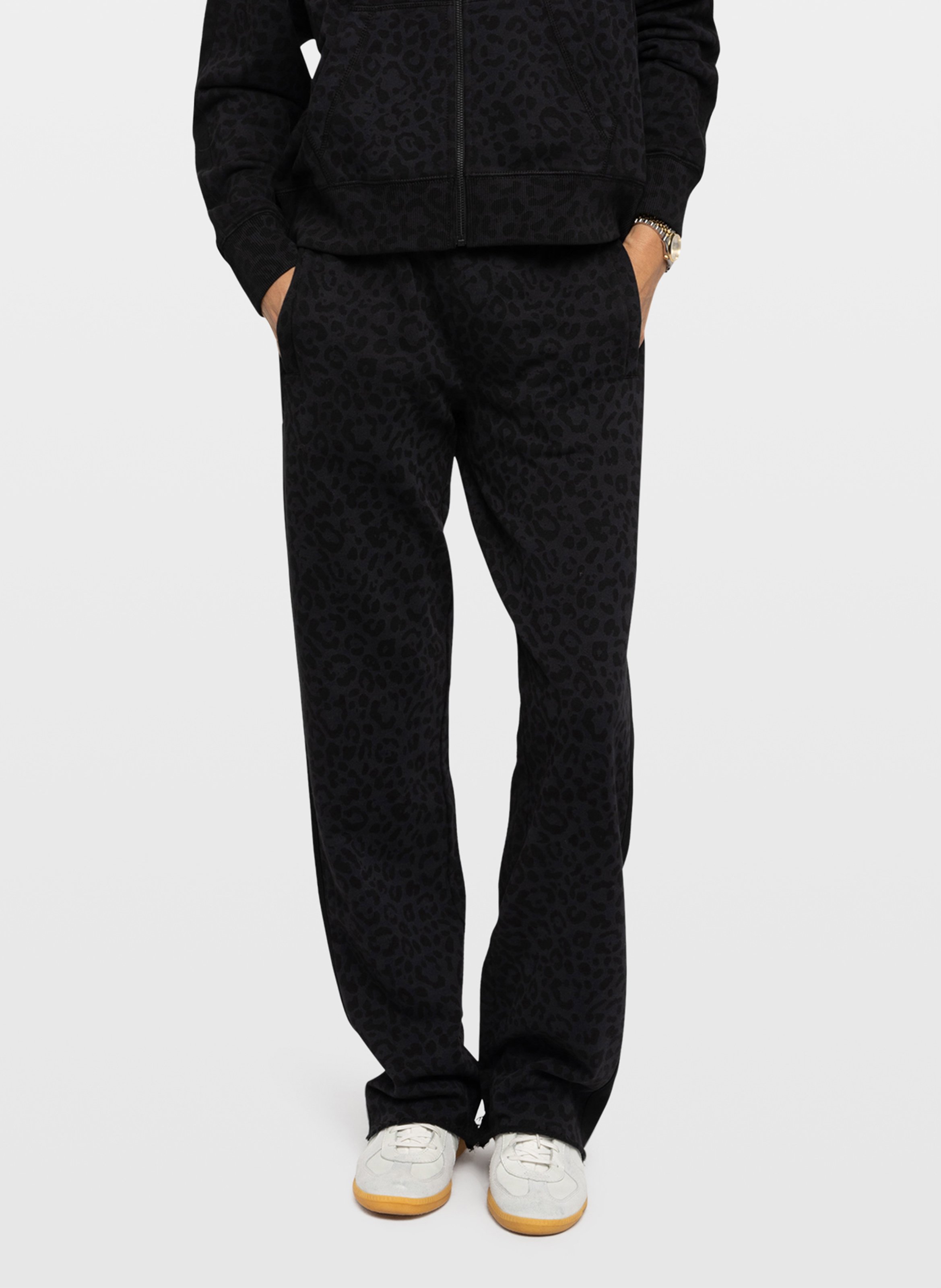 Gerader Jogginghose aus Leoparden-Jacquard ZADIG&VOLTAIRE Grau