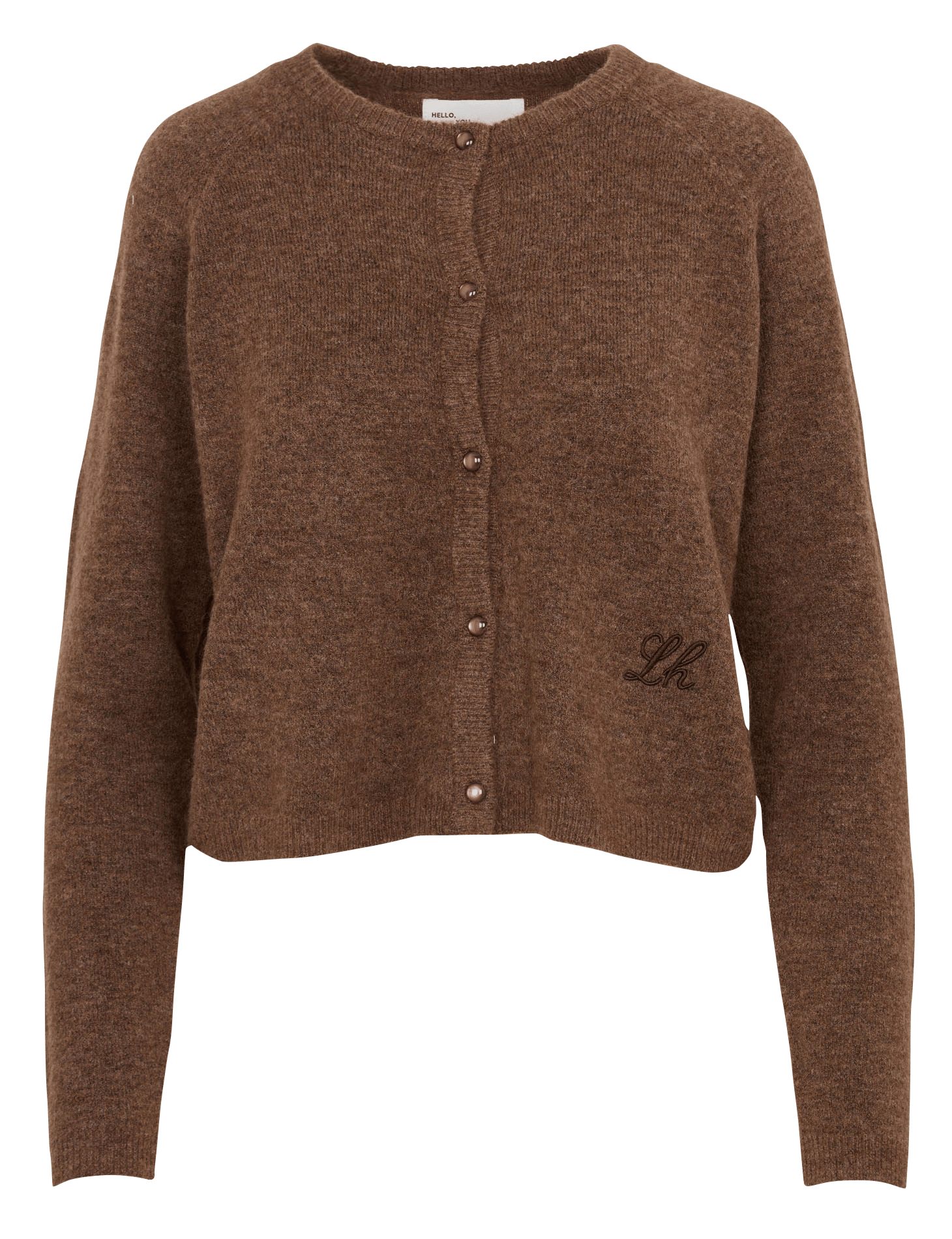 Gilet court boutonné à manches longues LEON & HARPER