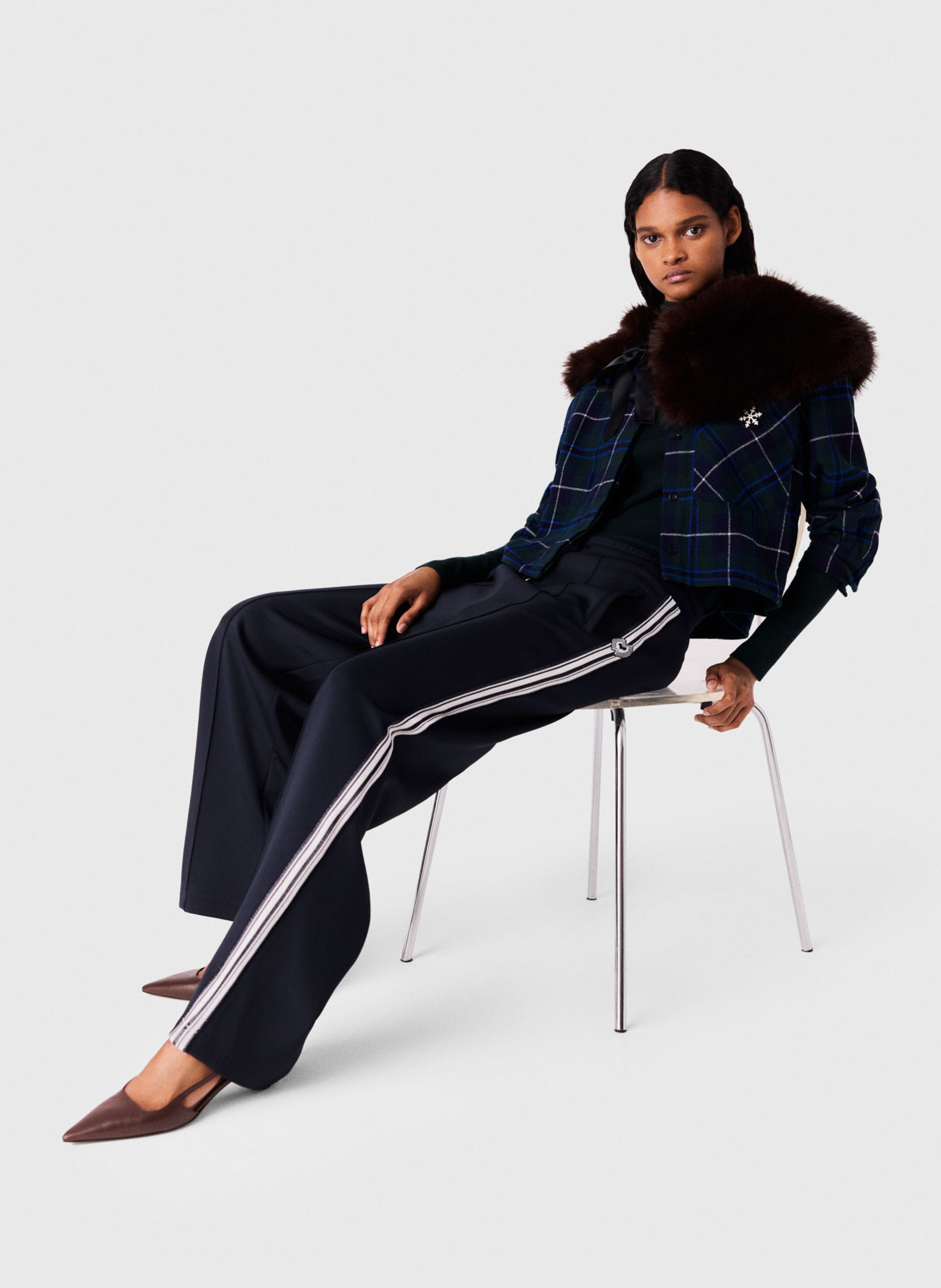 Jogging large MAJE Bleu