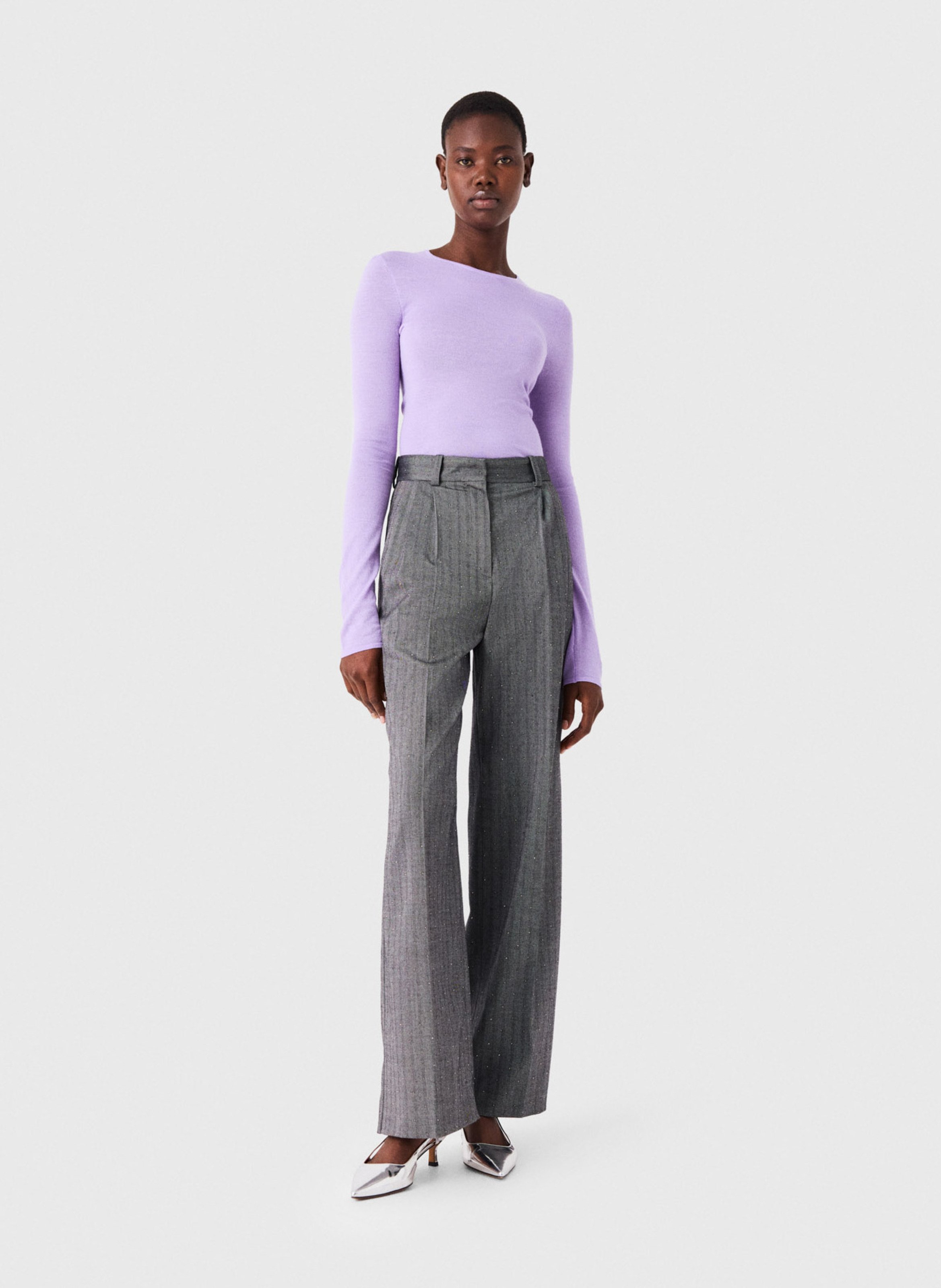Pull en maille fine MAJE Violet