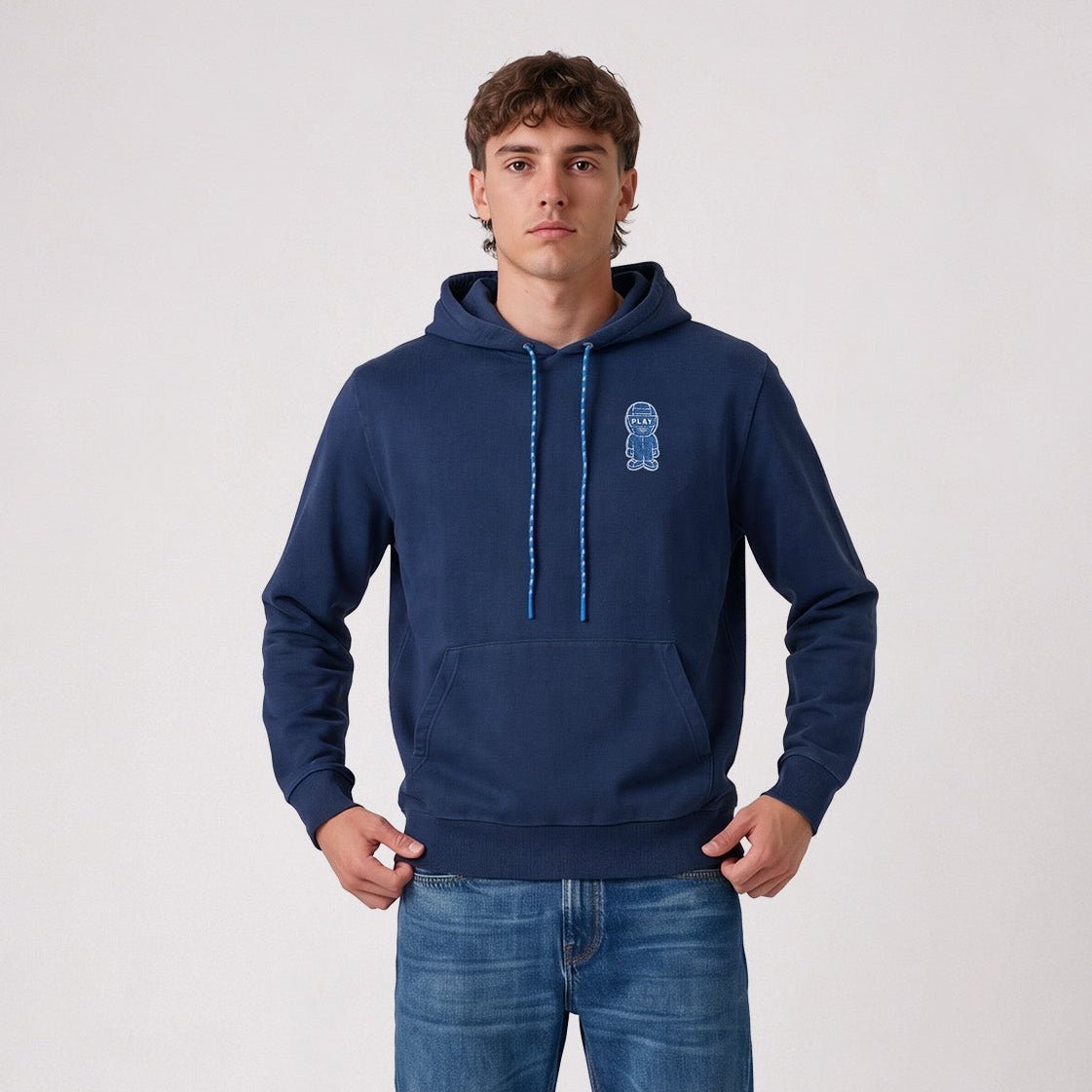 Washed Hoodie SERGE BLANCO Blue