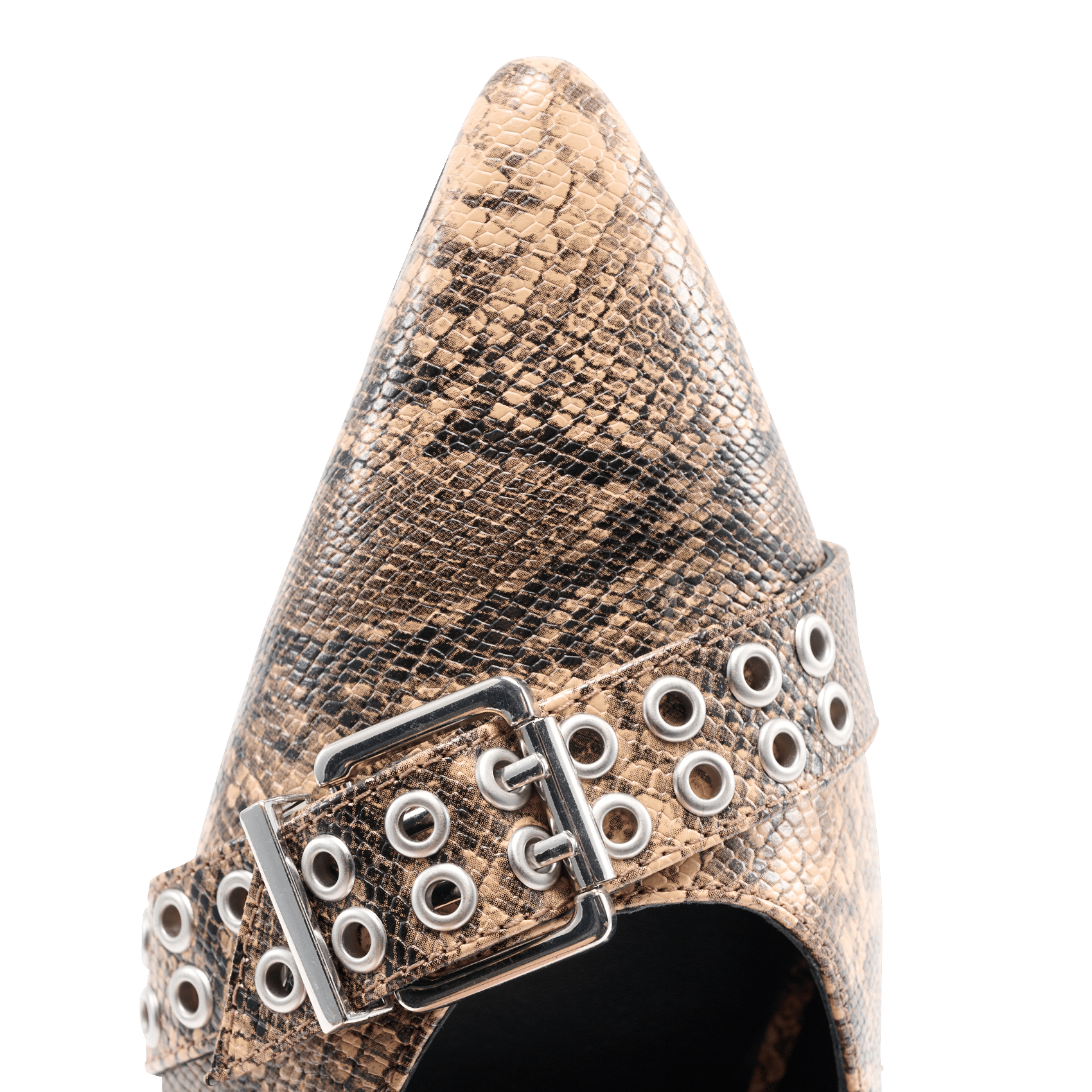 Slingbacks à imprimé animalier IKKS Marron