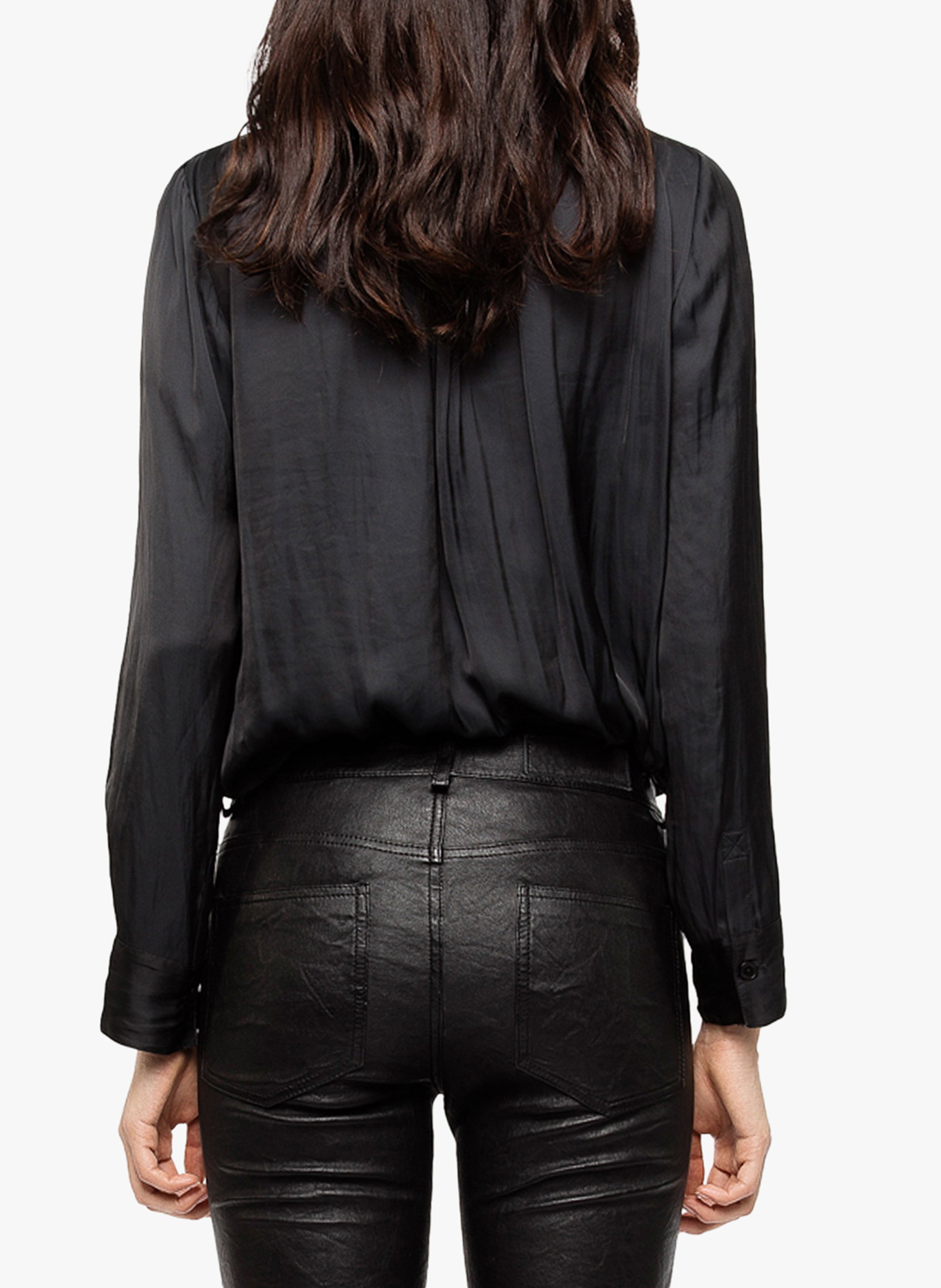 Blouse droite col V ZADIG&VOLTAIRE Noir