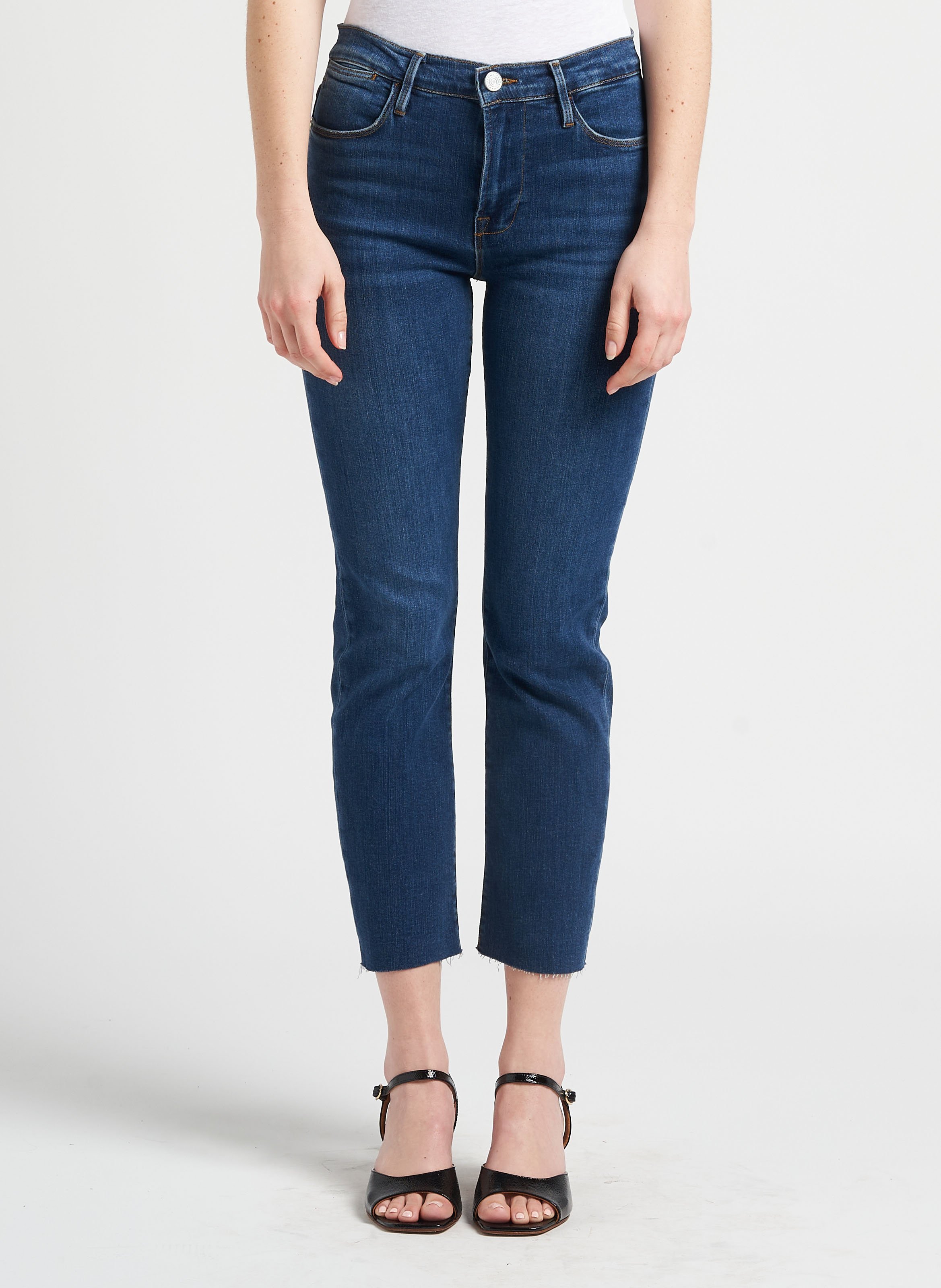 Rechte jeans | katoenblend FRAME Jeans verschoten