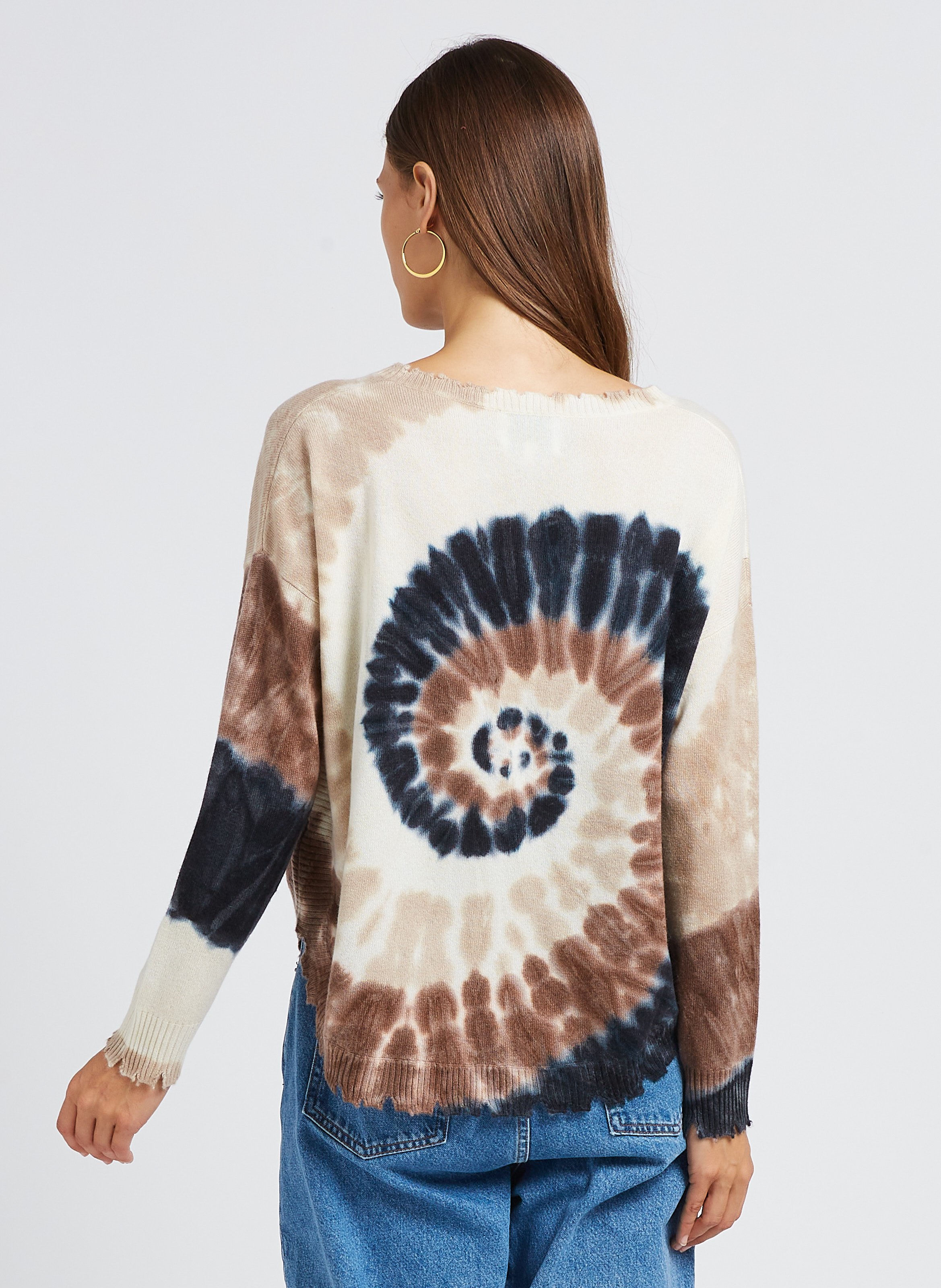 Pull Tie and dye En Cachemire Mela Sunny Camelo Kujten Femme