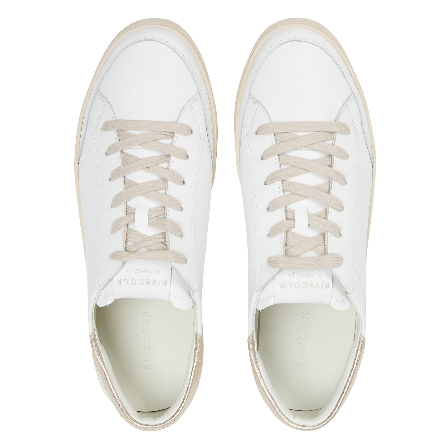 Leather low-top sneakers RIVECOUR White