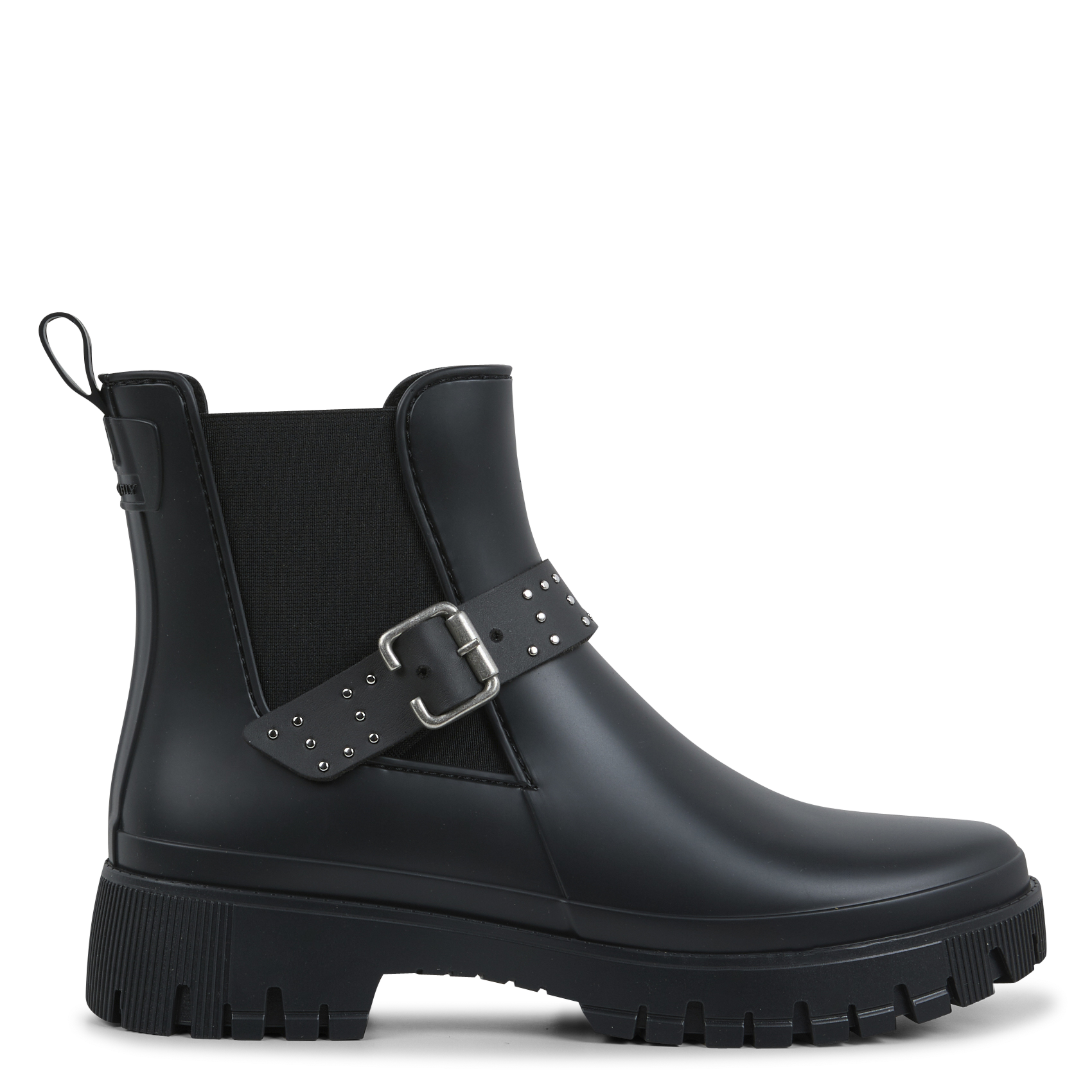 Studded Chelsea Notched Ankle Boots LEMON JELLY Black