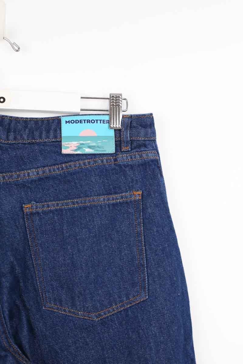 Cotton straight jeans MODETROTTER - Seconde Main Blue