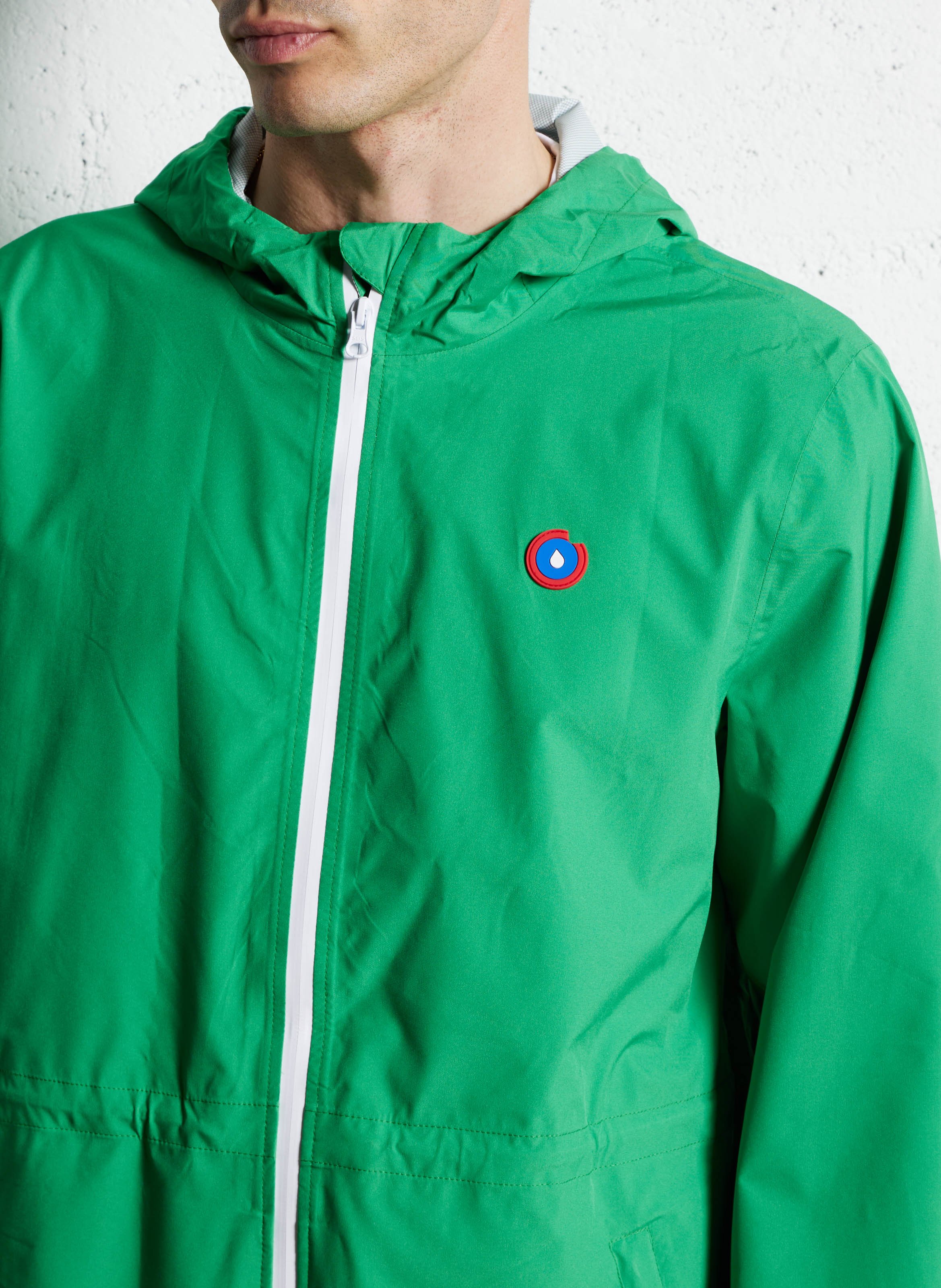 Imperméable long à capuche convertible FLOTTE Vert