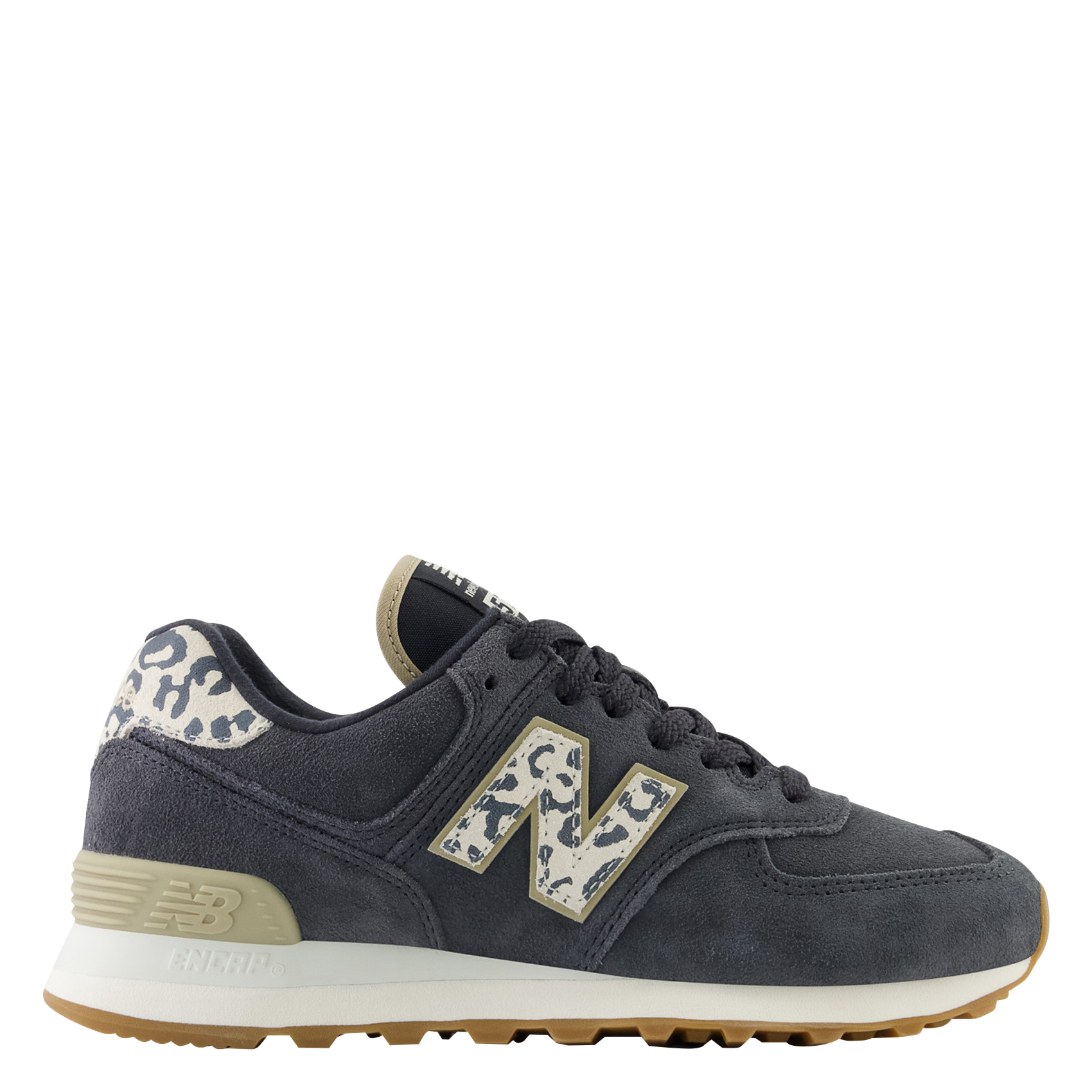 Low-top mixed leather sneakers NEW BALANCE Grey