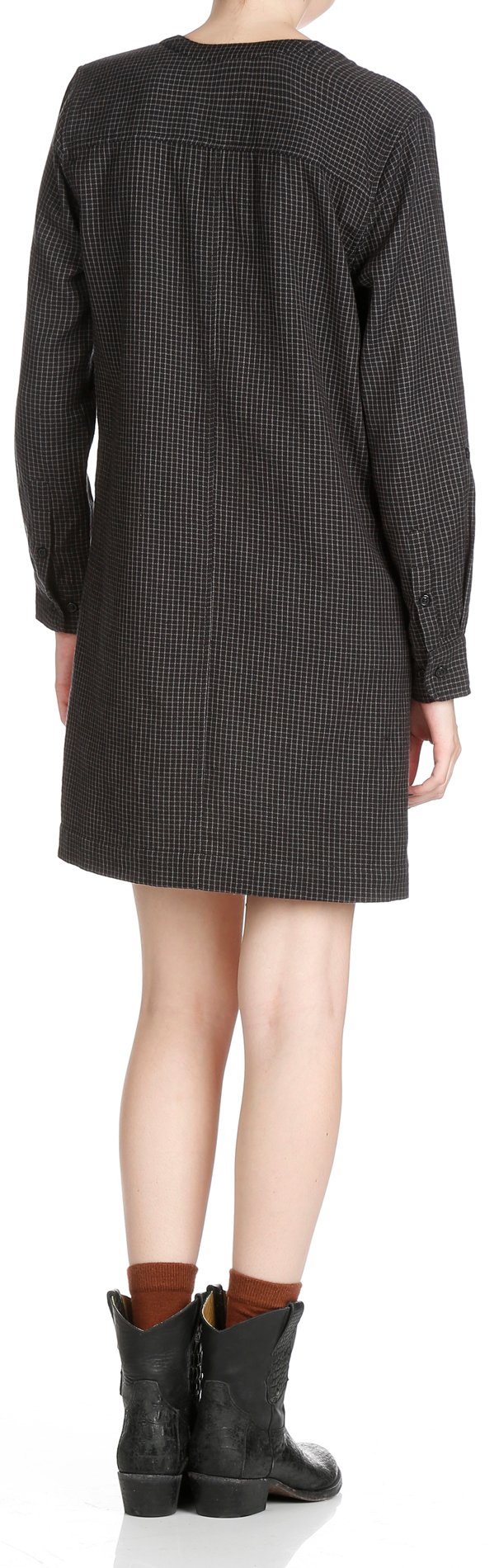 Nancy checked dress SWILDENS Black