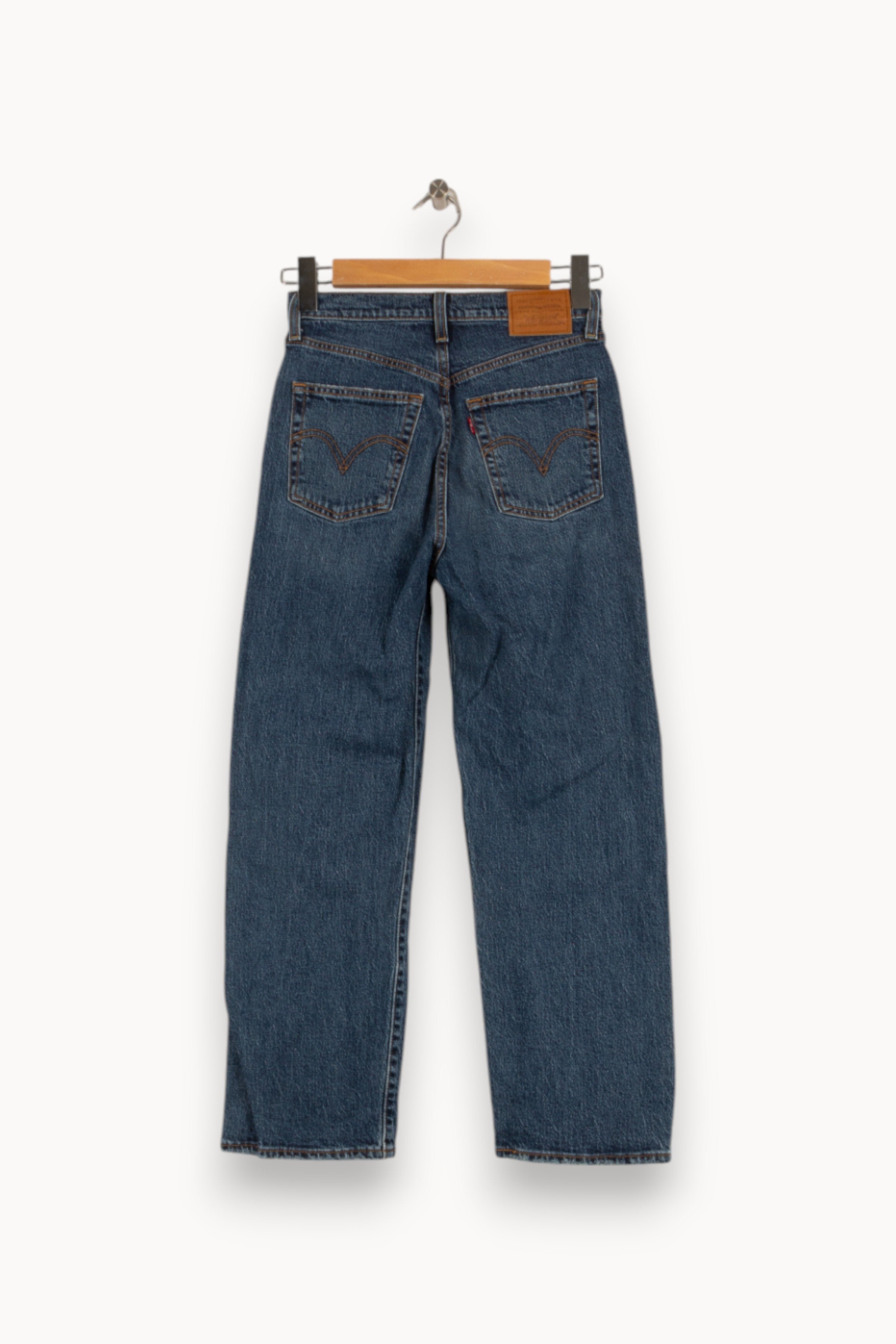Cropped slim jeans with studs LEVI'S - Seconde main Blue