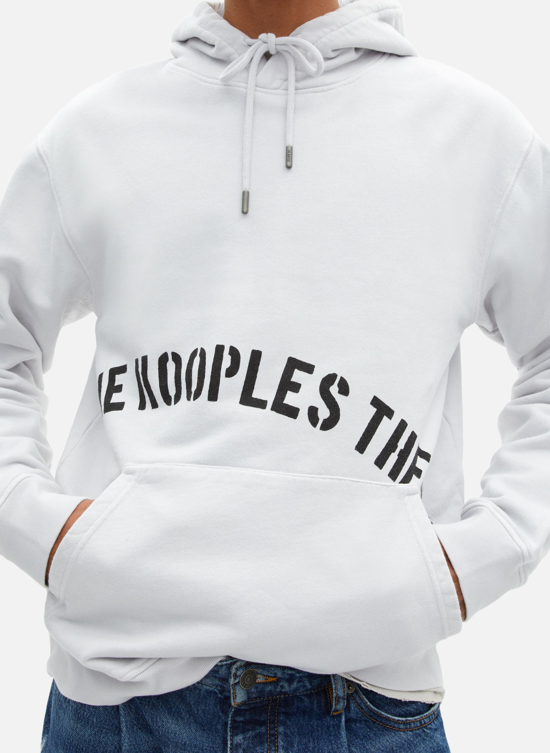 Hooded sweatshirt with screen printing THE KOOPLES Grey