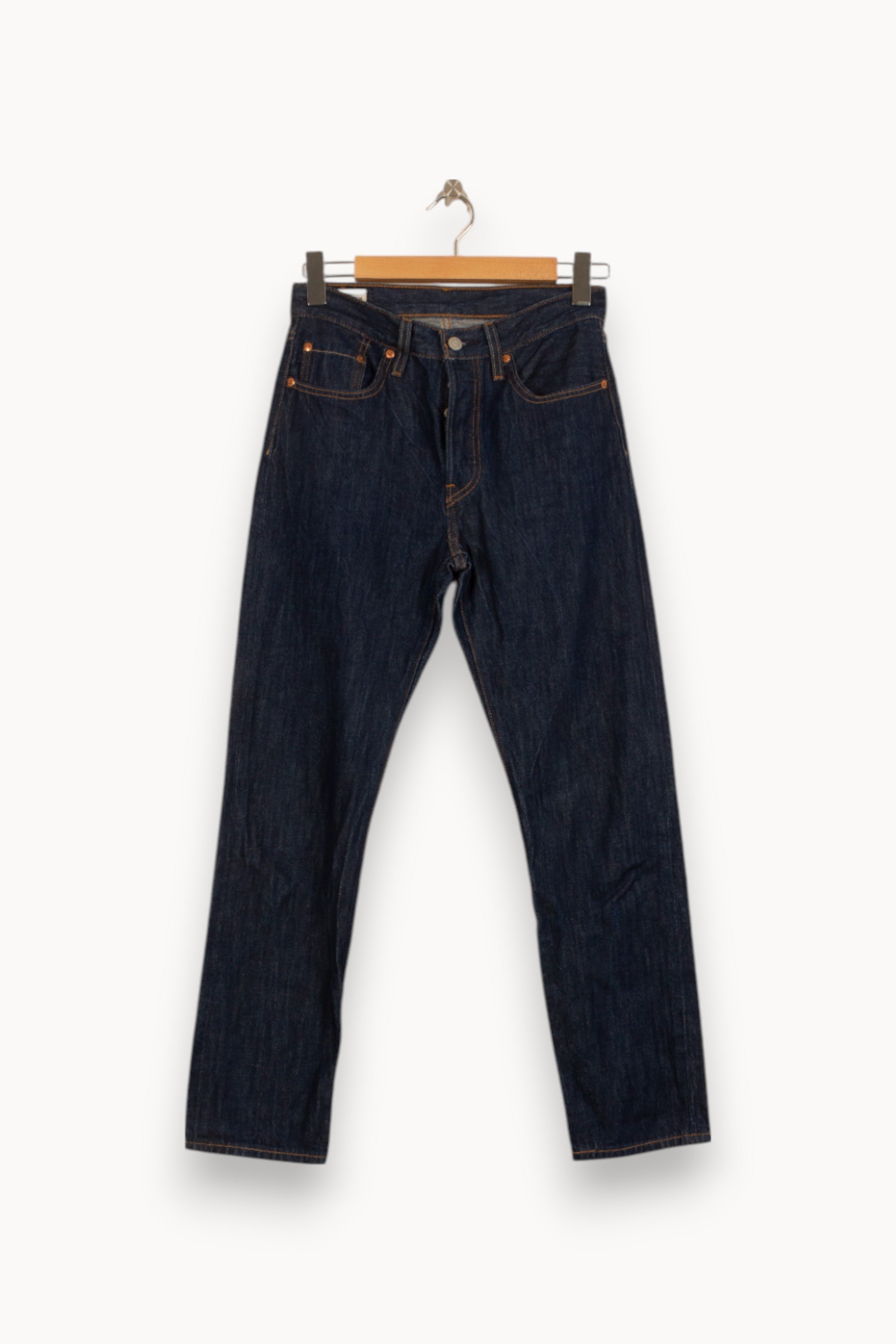 Cropped slim jeans with studs LEVI'S - Seconde main Blue