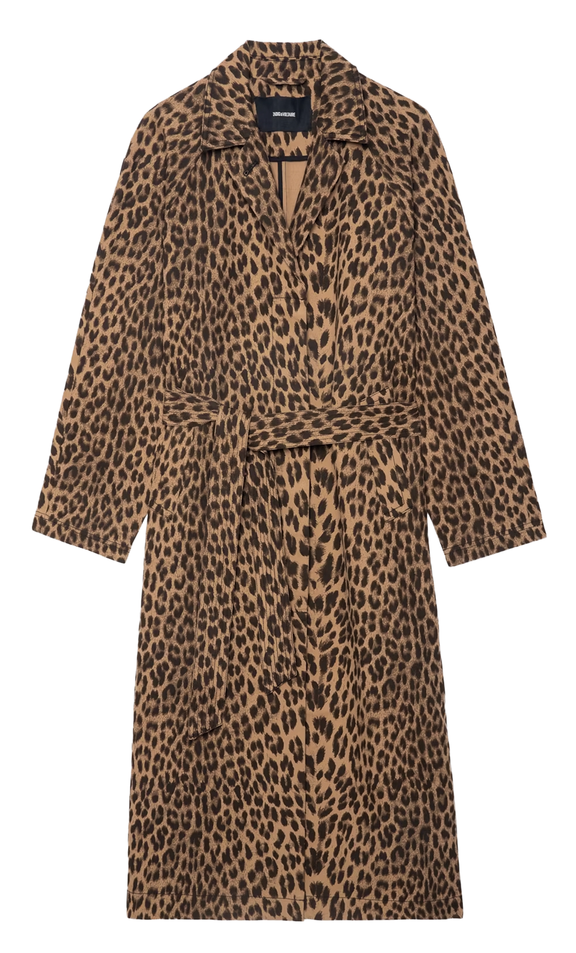 Manteau col classique léopard ZADIG&VOLTAIRE Marron