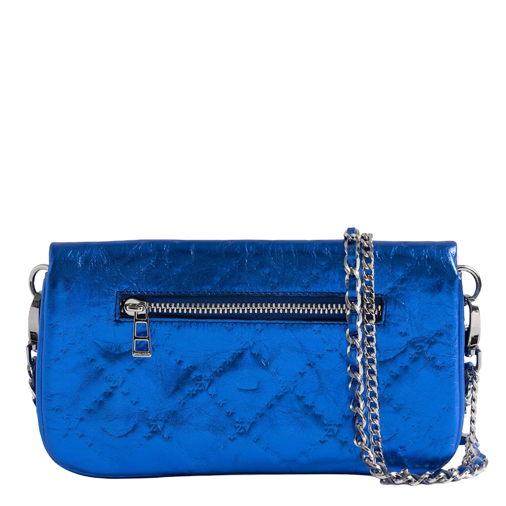 Glanzende, leren crossbodytas ZADIG&VOLTAIRE Blauw