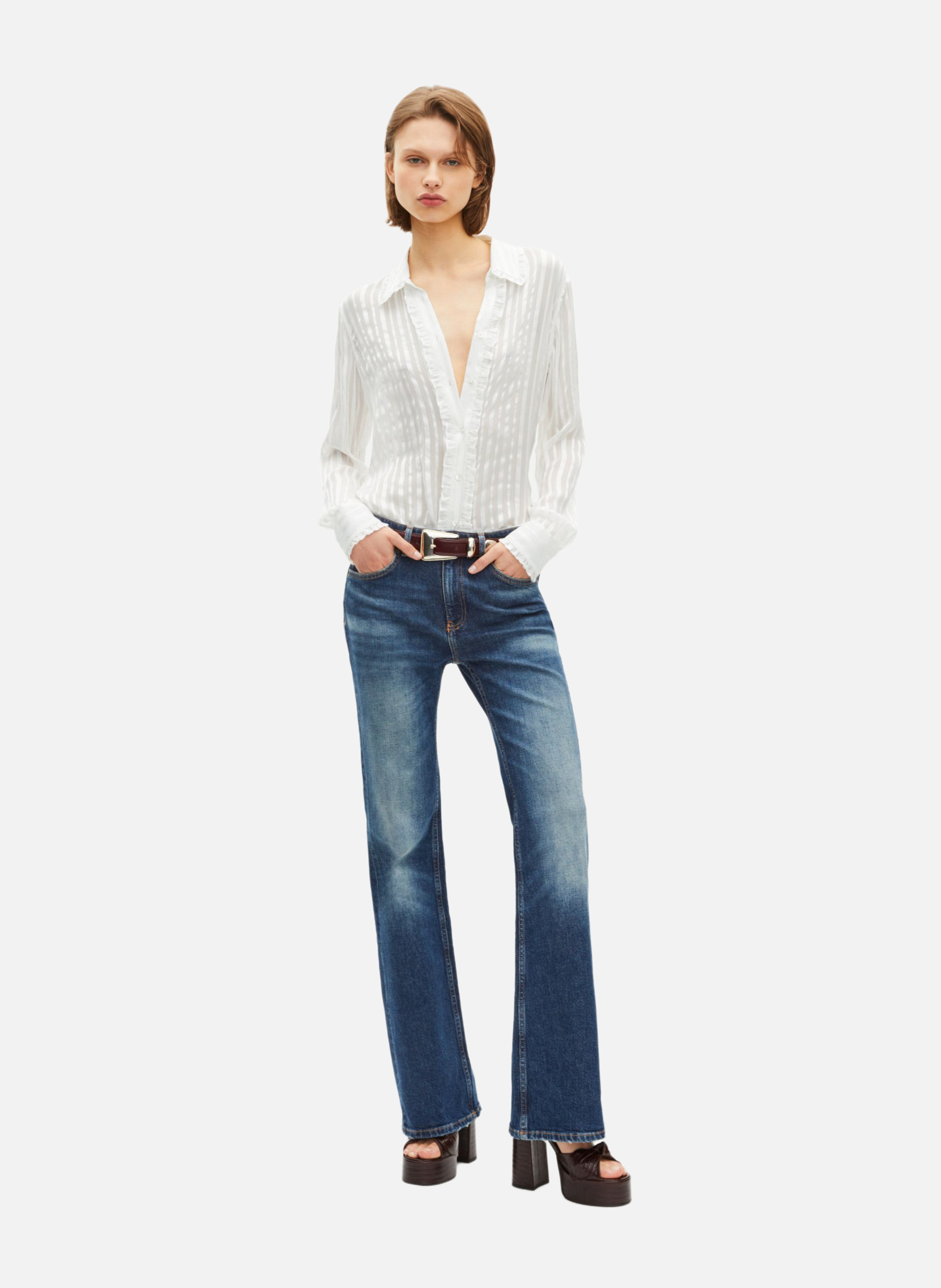 Printed silk satin classic-collar shirt THE KOOPLES White