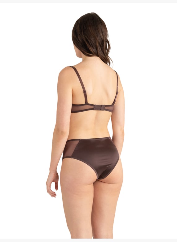 Underwired balconette bra | Brown by PASSIONATA Underwired balconette bra Brown