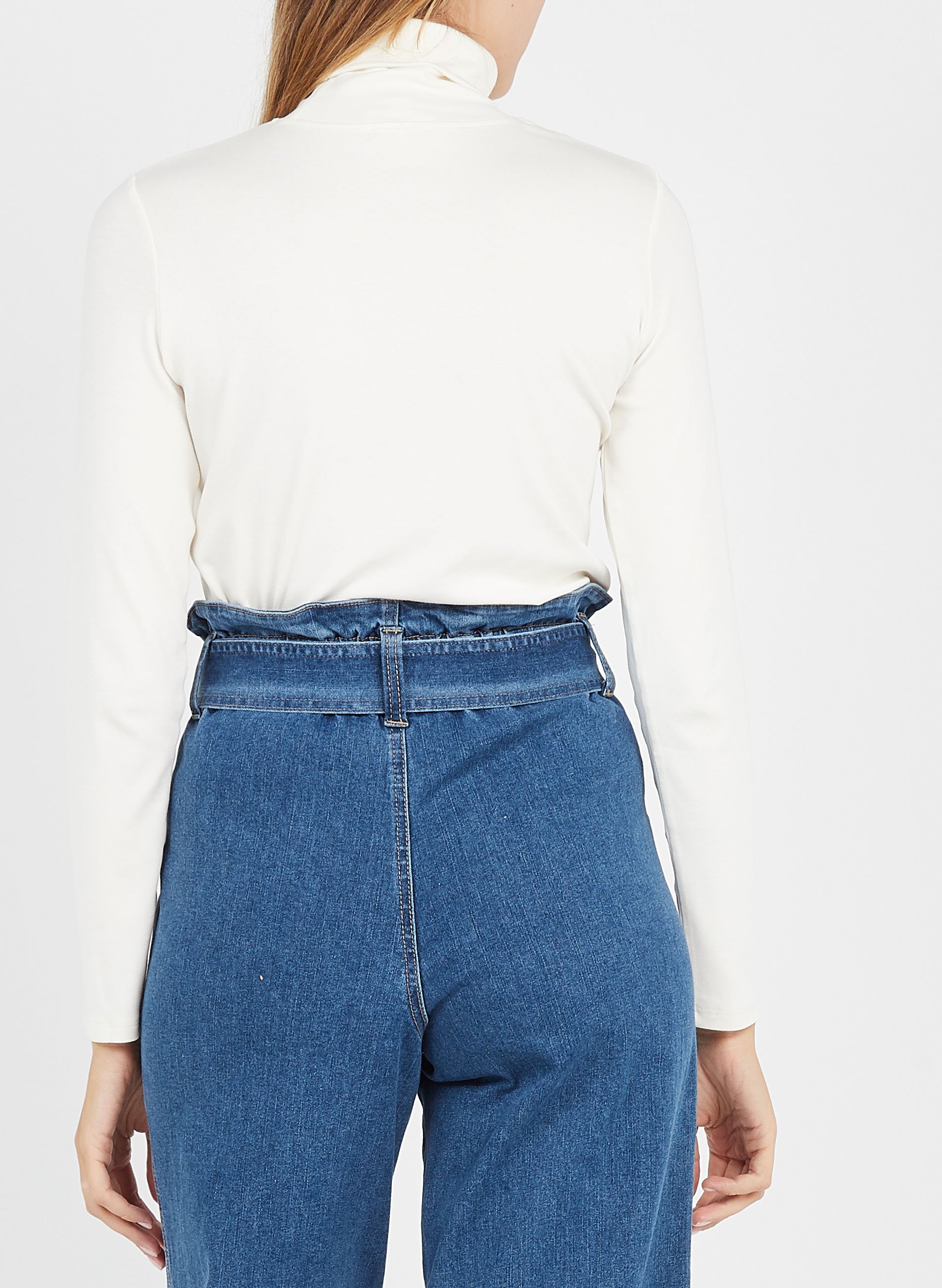 Cotton-blend turtleneck MAISON 123 White