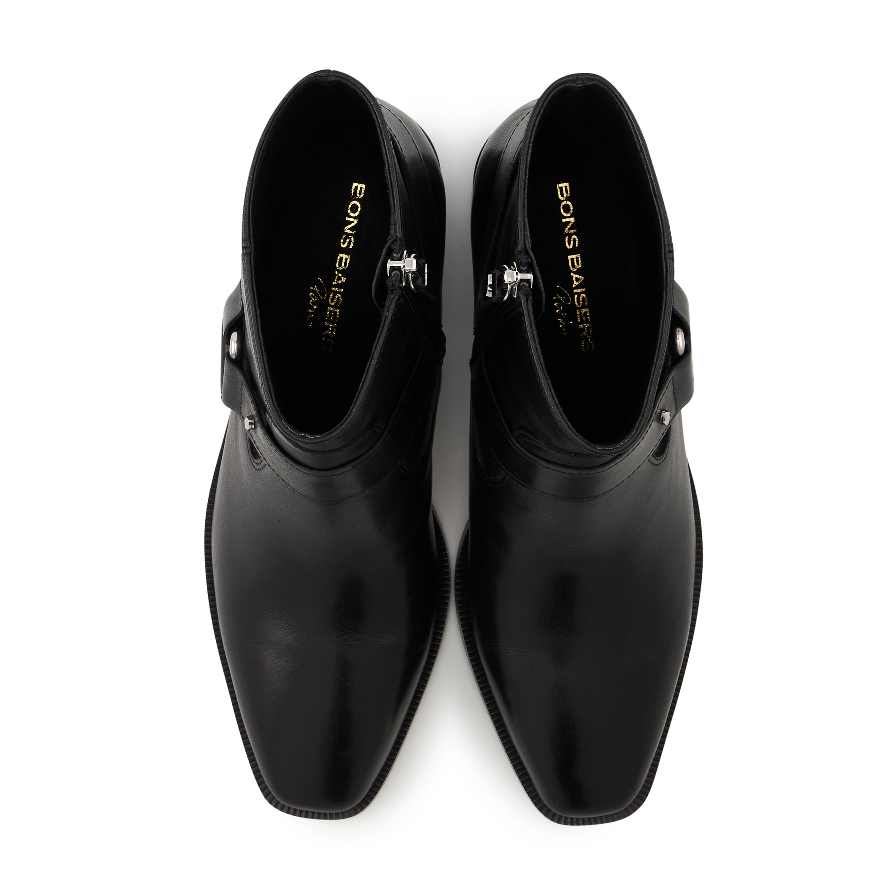 Luna smooth leather BONS BAISERS PARIS Black