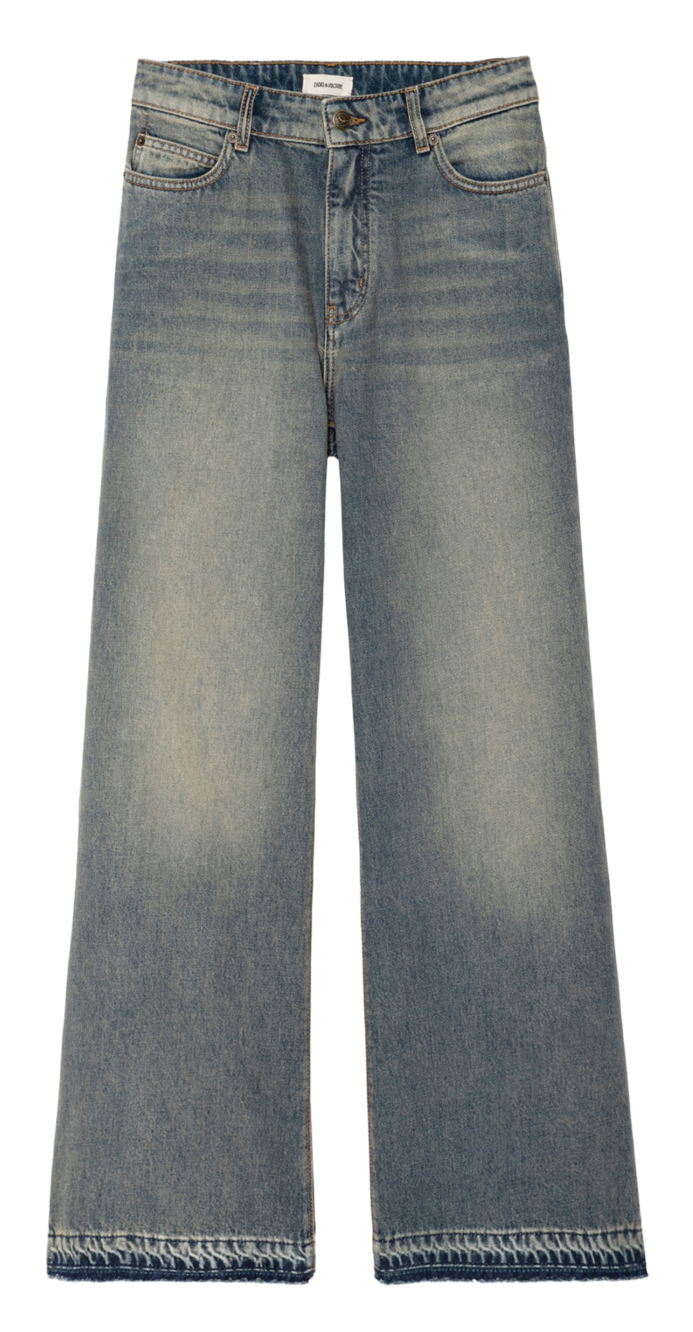Wide-leg high-waisted jeans in cotton ZADIG&VOLTAIRE Blue