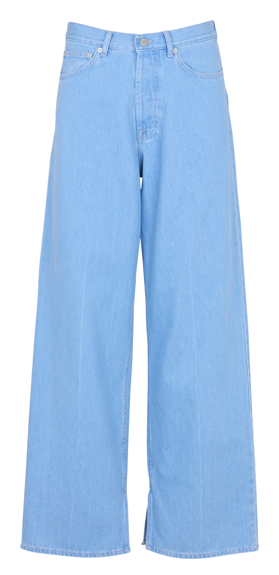 Weite High-Waist-Jeans uni COTELAC Blau
